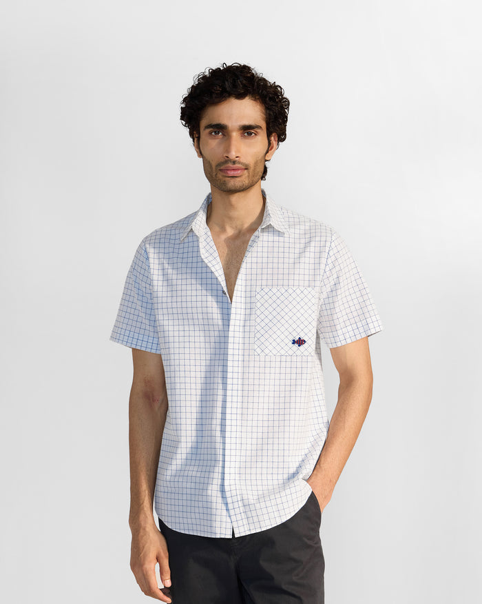 Parikrama Shirt - Navy & White Checks