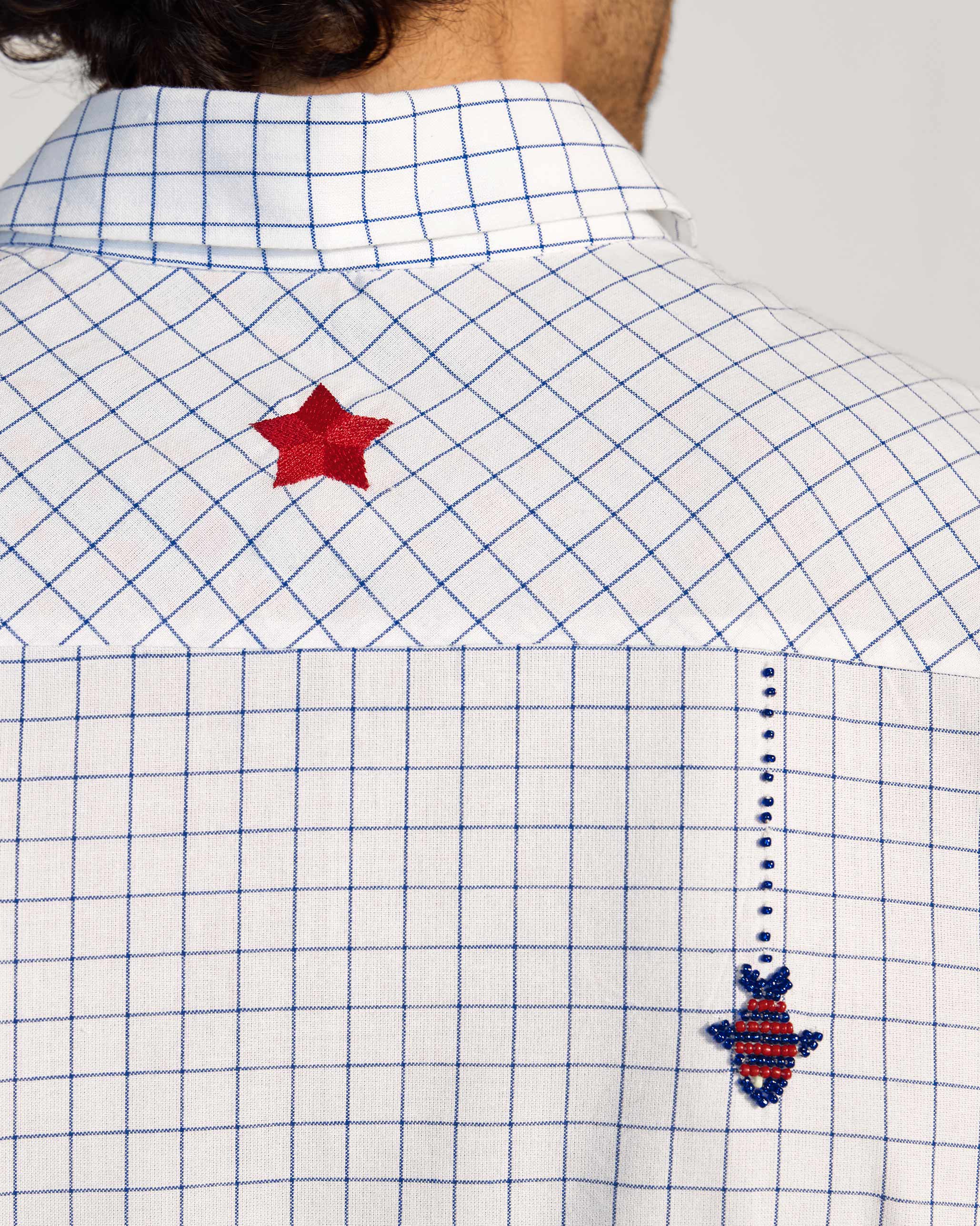 Parikrama Shirt - Navy & White Checks