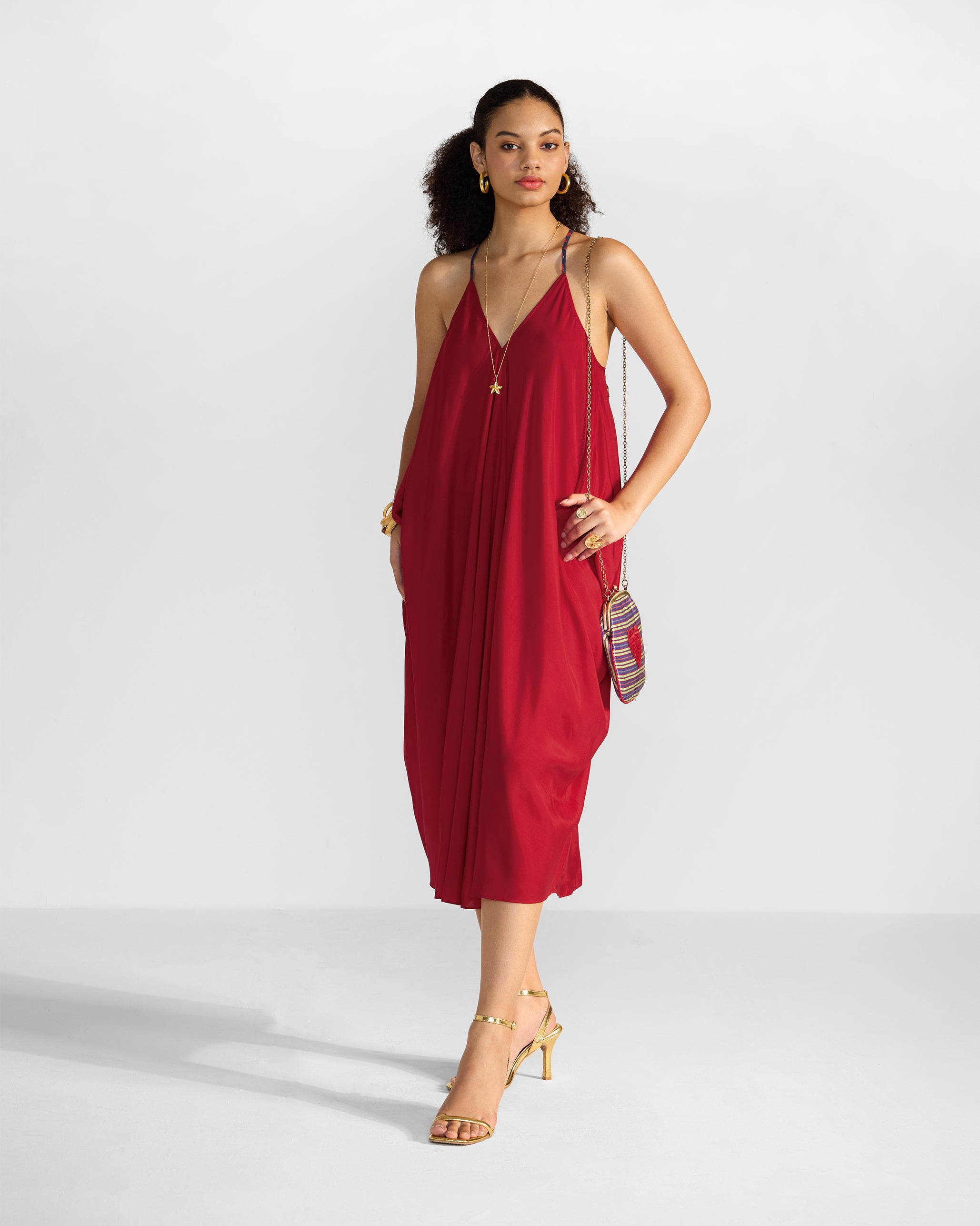 Savni Dress - Red