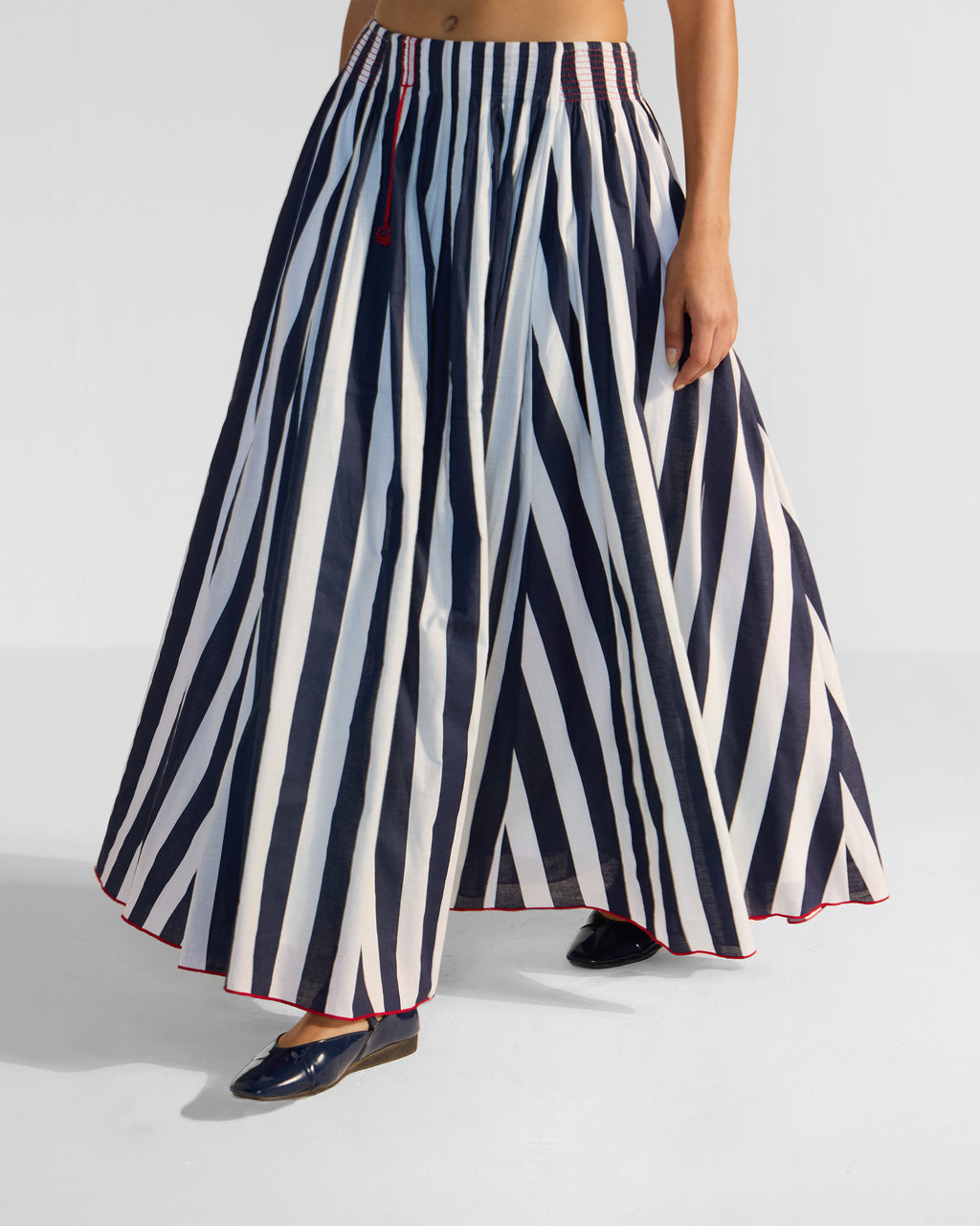 Reyat Skirt- Blue & White Stripes – Nicobar