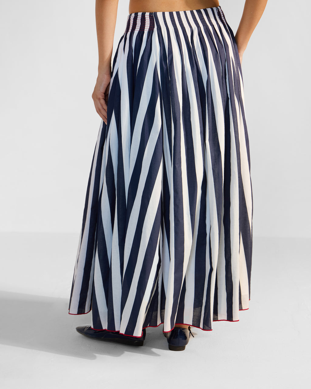 Reyat Skirt- Blue & White Stripes – Nicobar