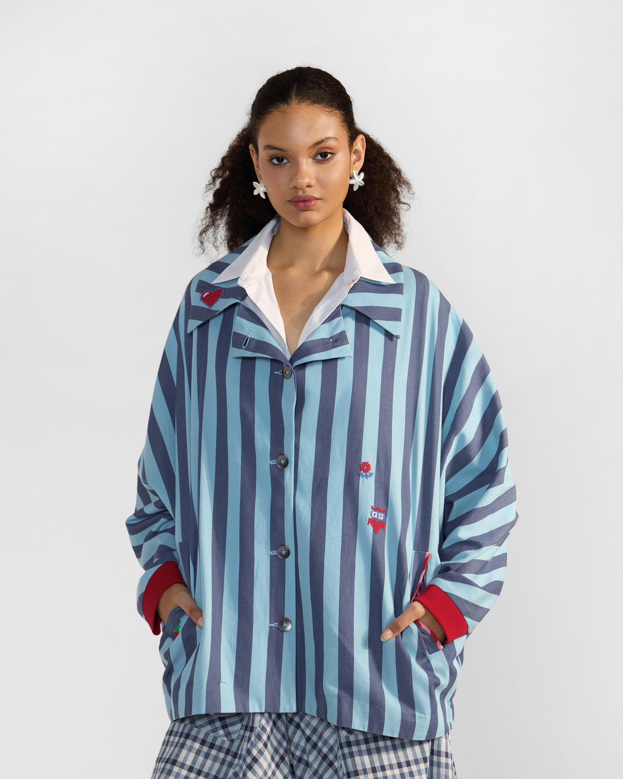 Ambrai Jacket - Blue Stripes