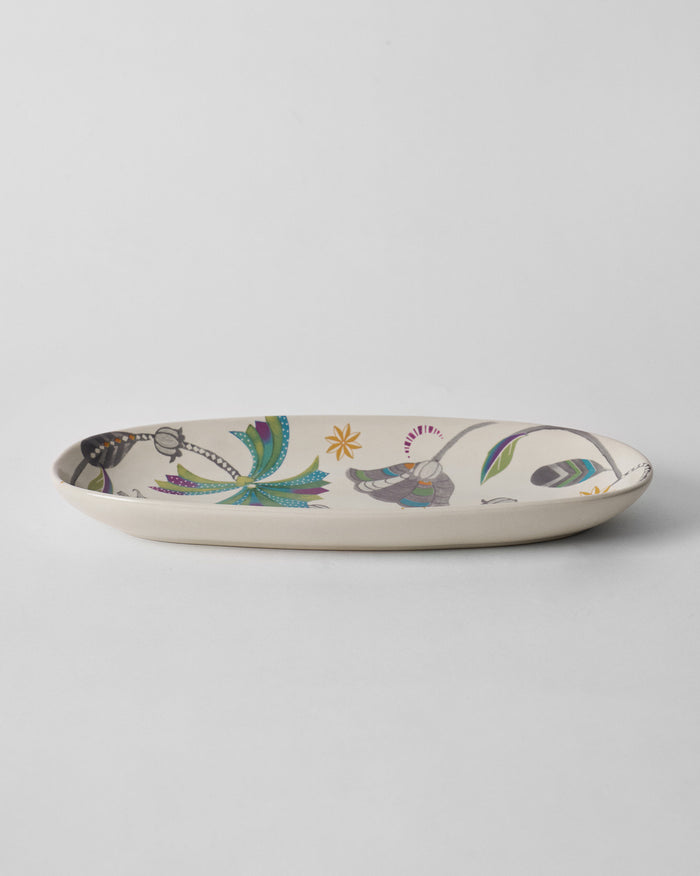 Palm Bloom Oval Platter