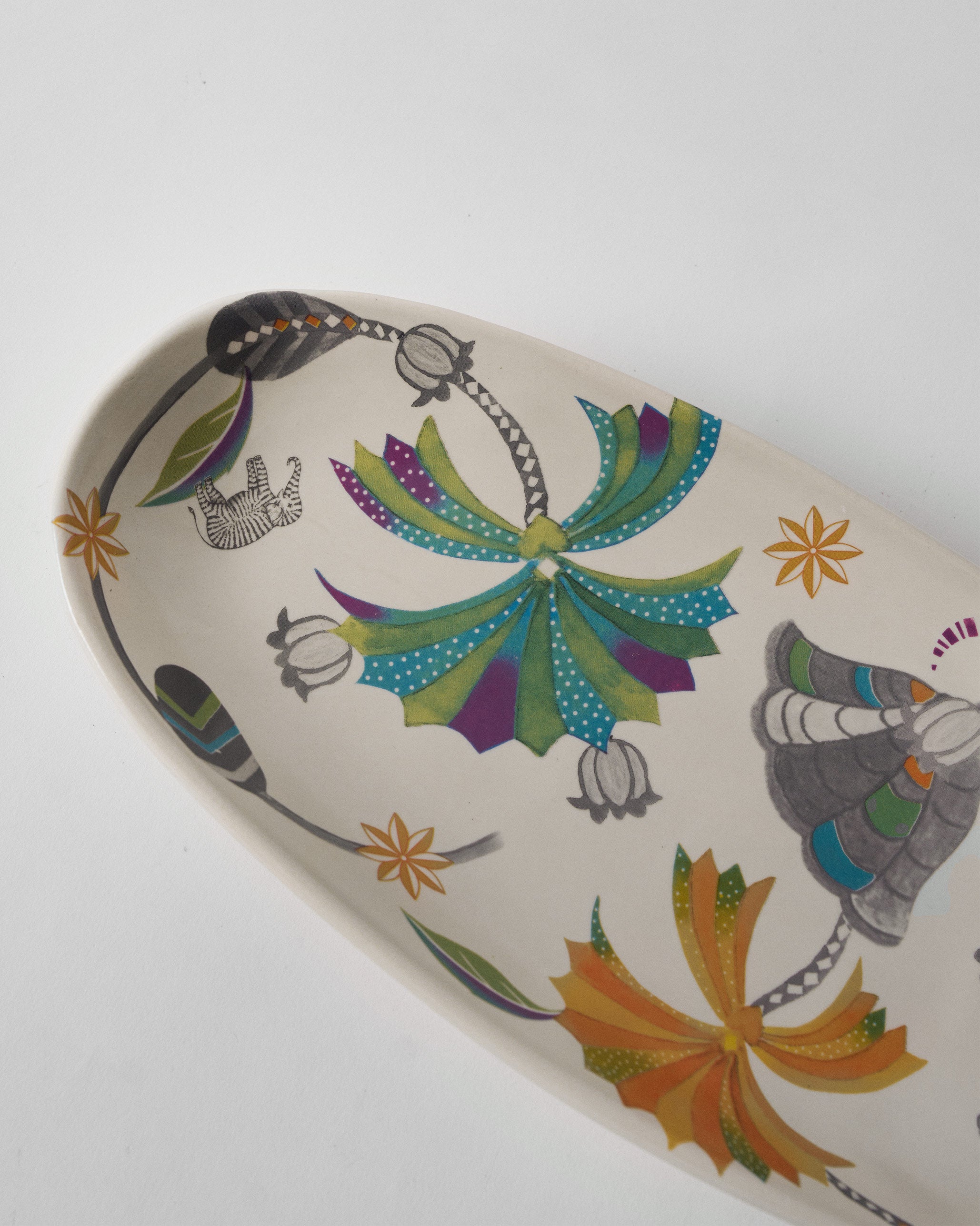 Palm Bloom Oval Platter