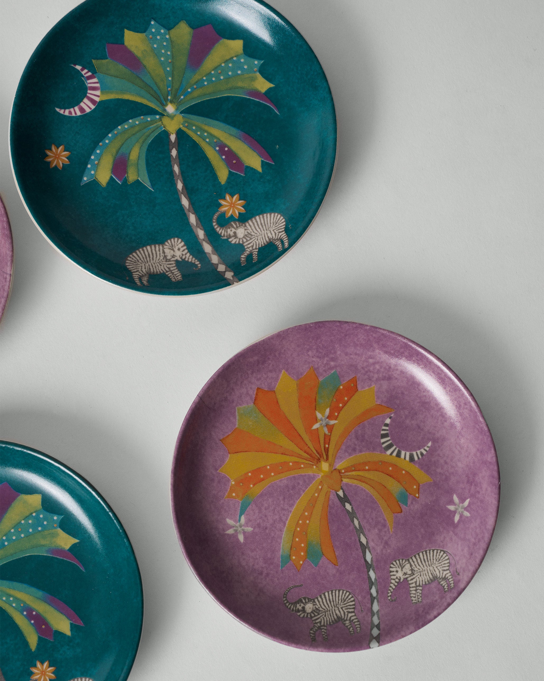 Palm Bloom Tea Plate - Set of 4