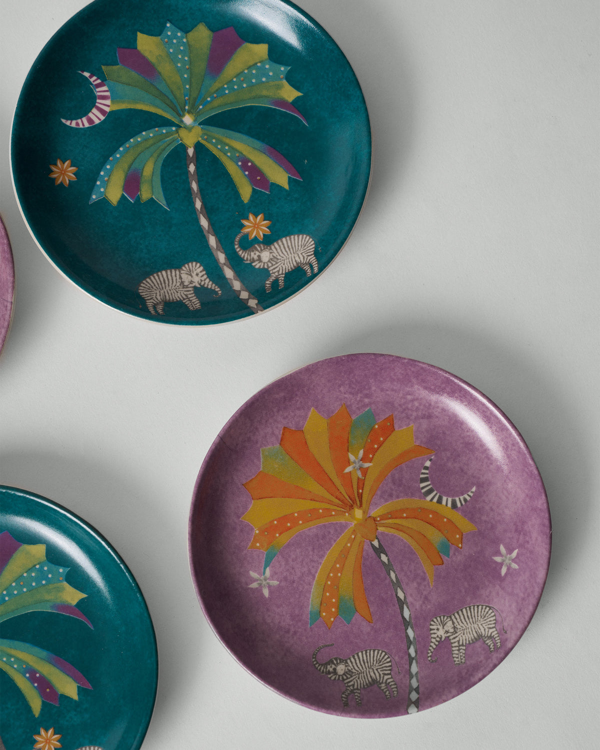 Palm Bloom Tea Plate - Set of 4