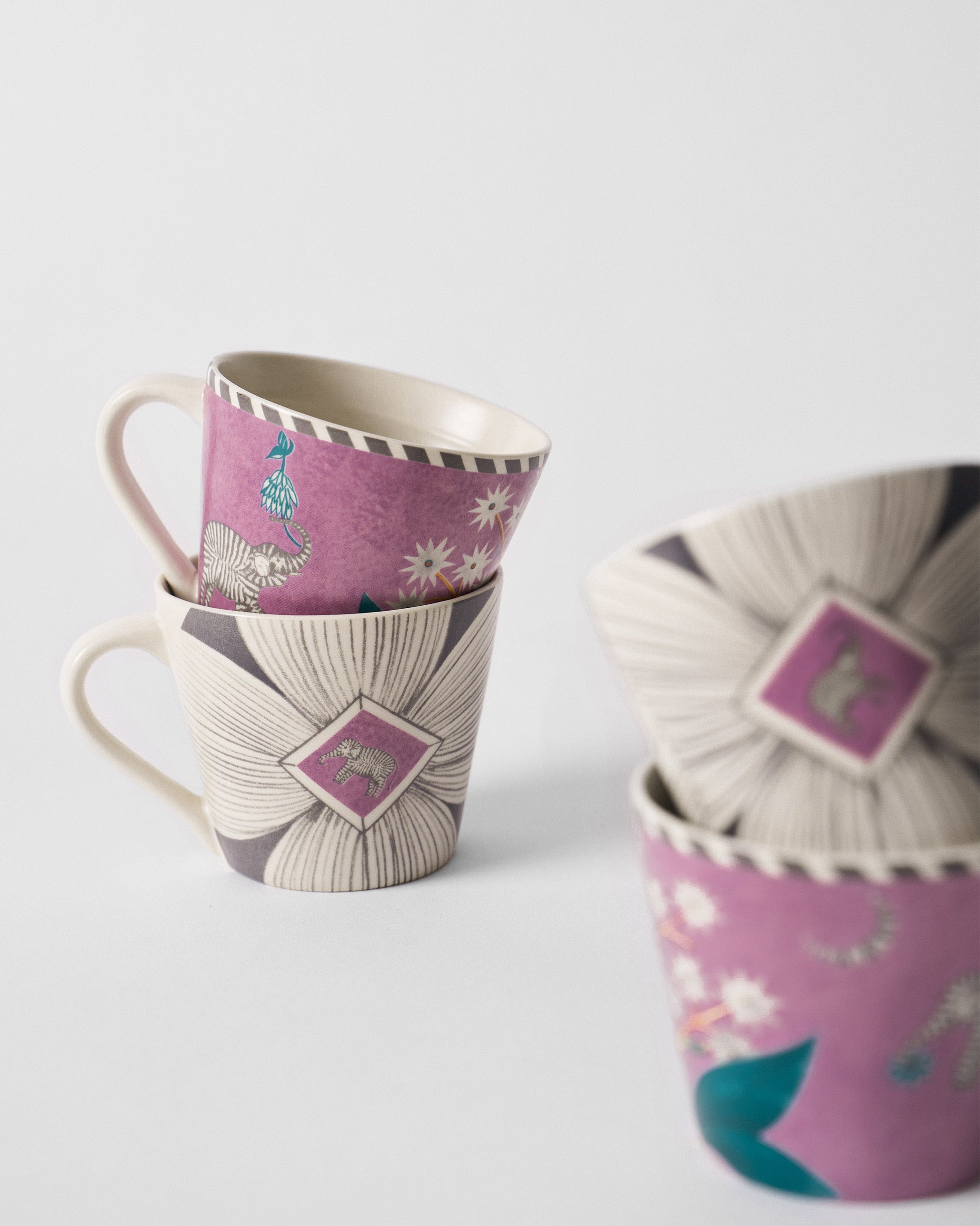 Mogra Bloom Espresso Mug - Set of 4