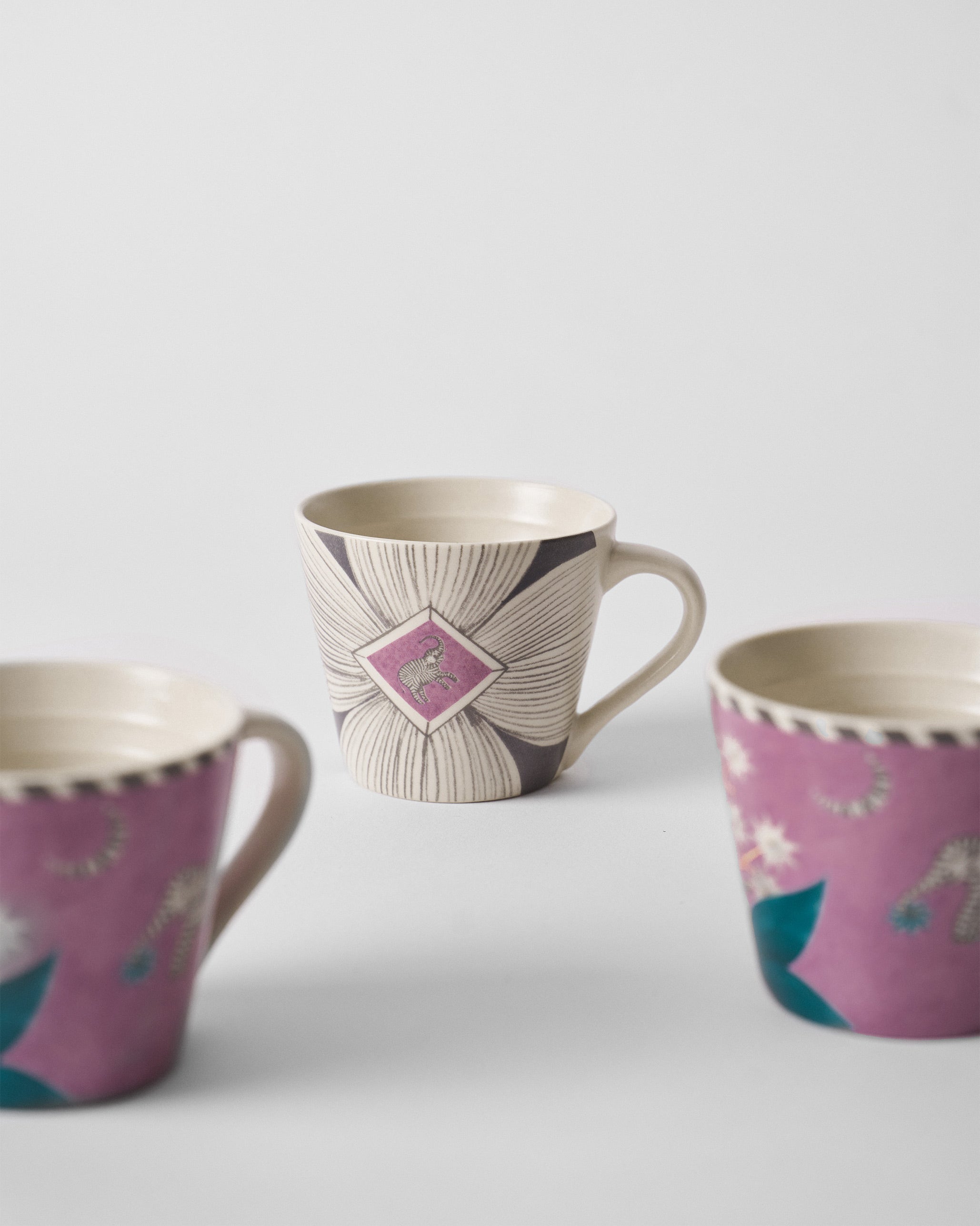 Mogra Bloom Espresso Mug - Set of 4