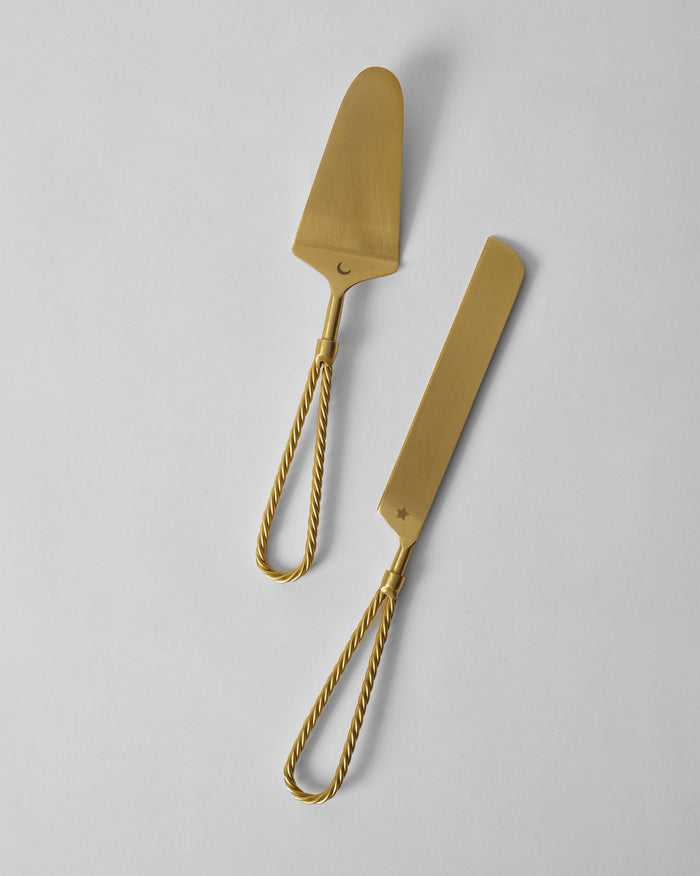 Star & Moon Cake Knive - Set of 2