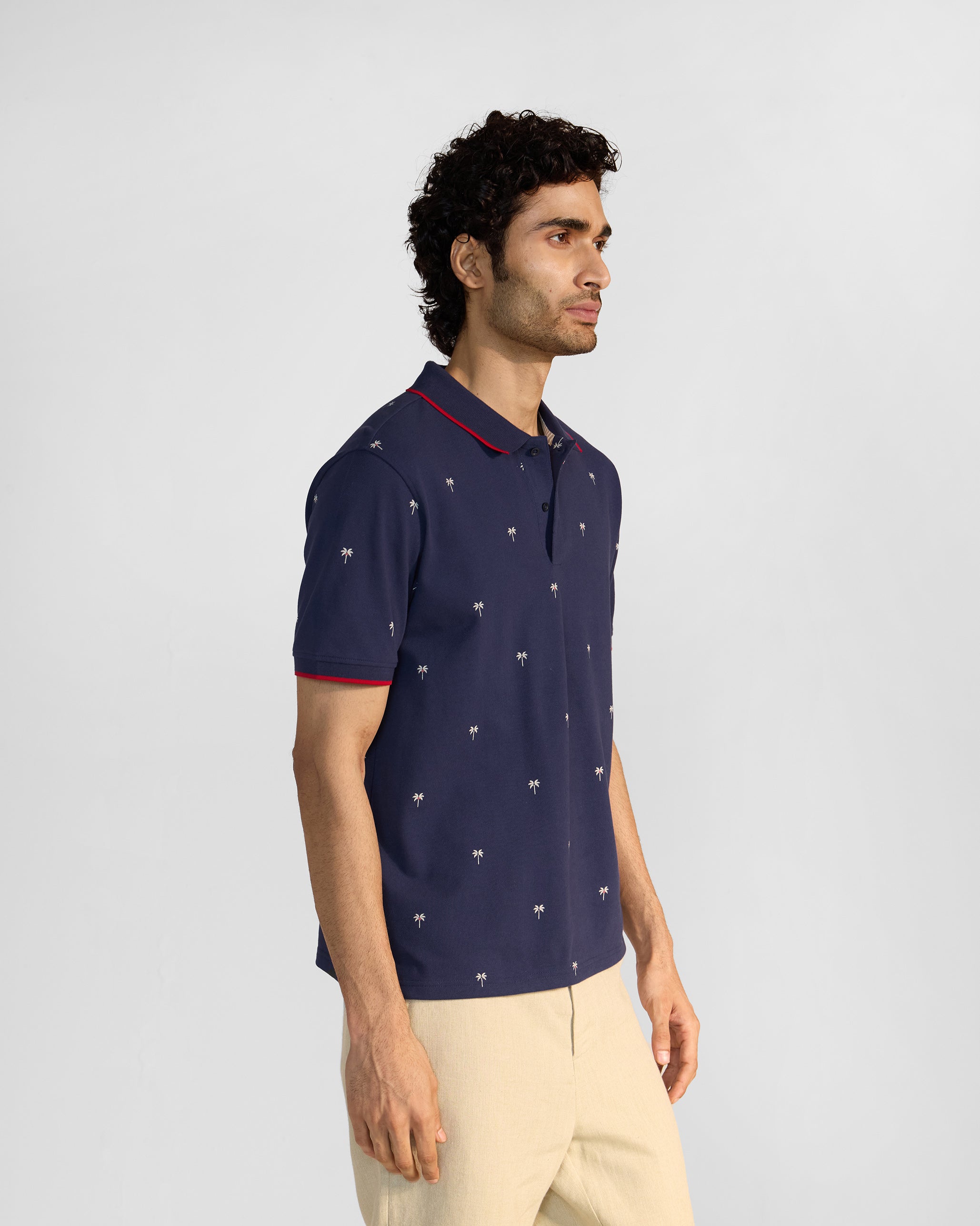 Palma Polo T-Shirt - Ink Blue