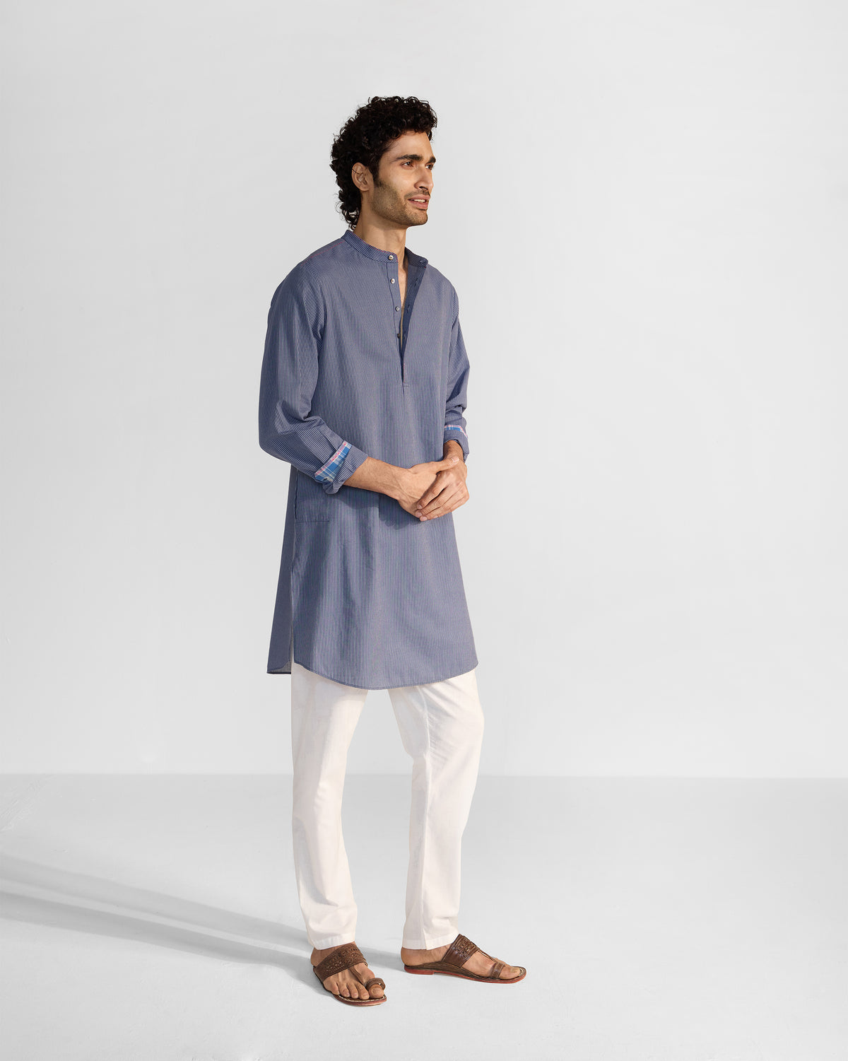 Nysa Kurta - Navy & White Stripes