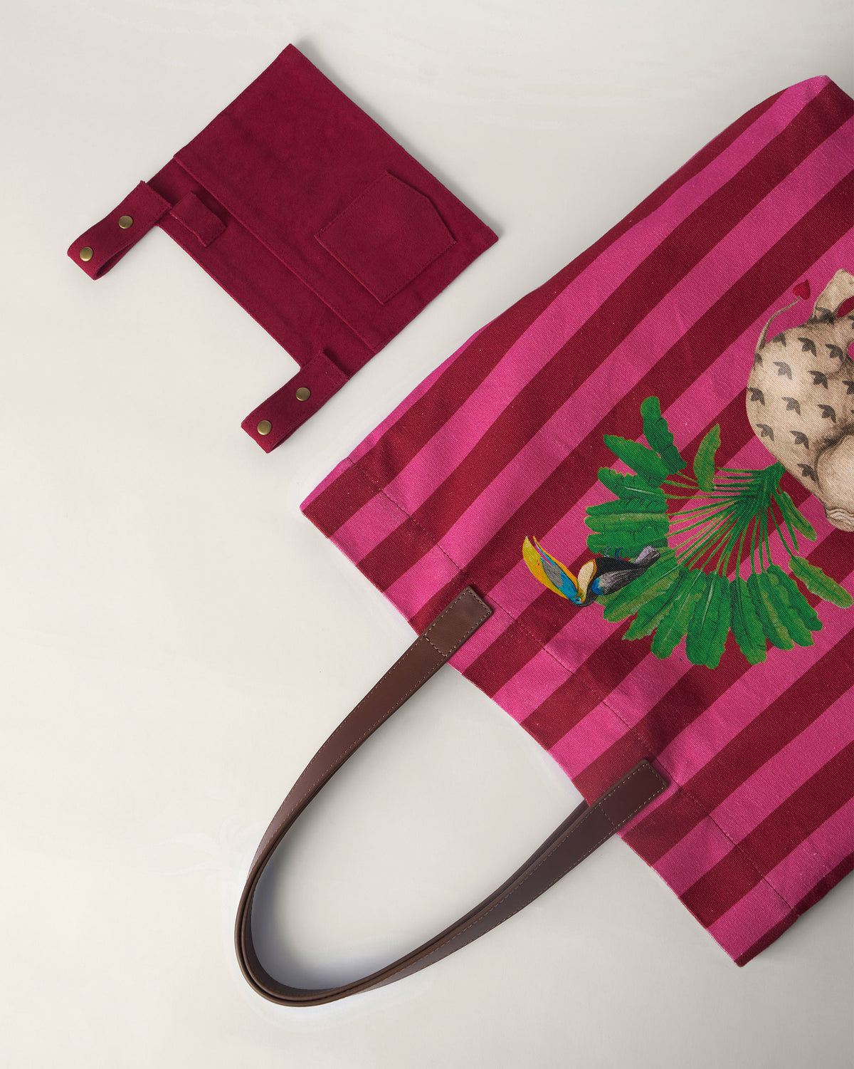 Mukayu City Tote - Red & Pink