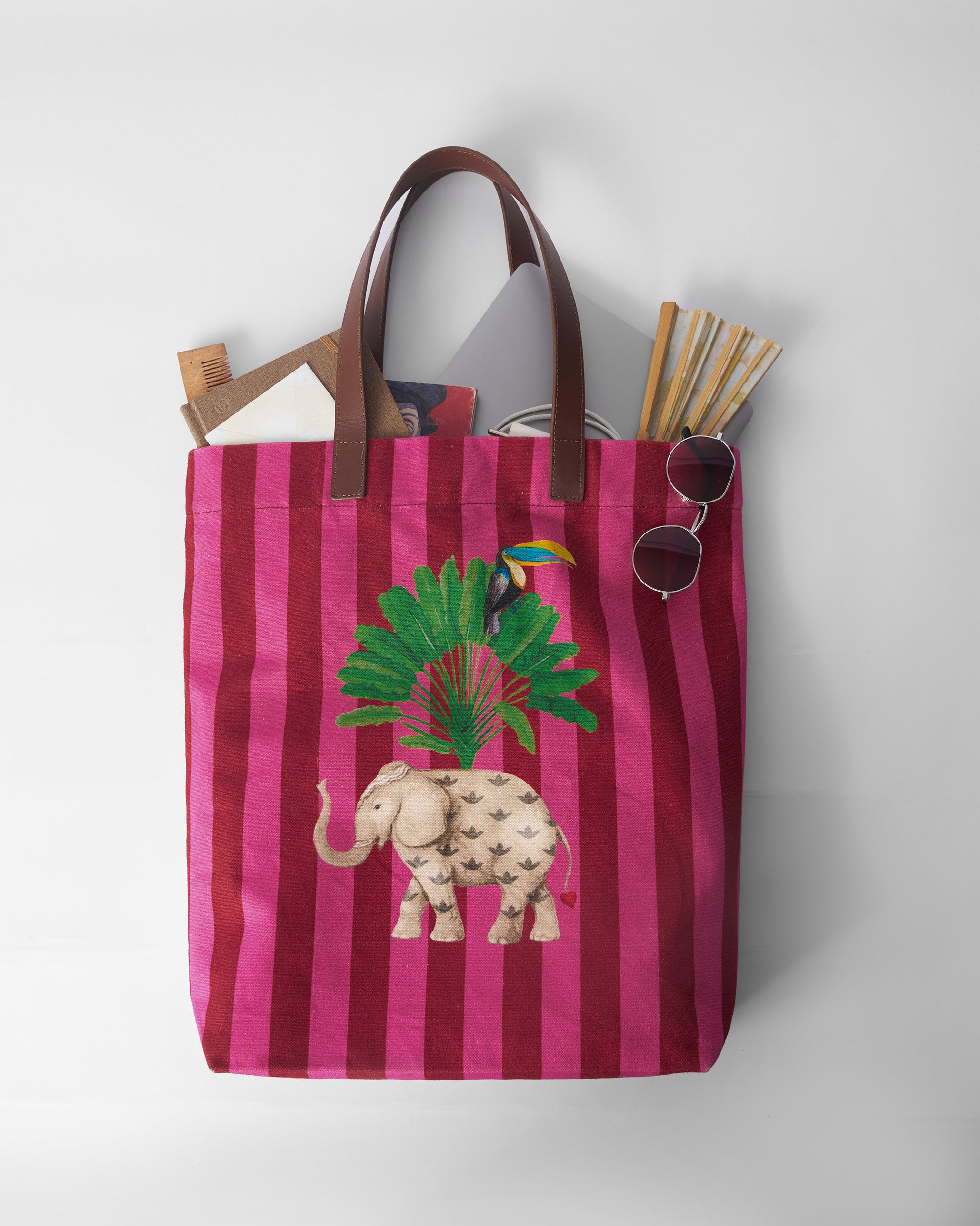 Mukayu City Tote - Red & Pink