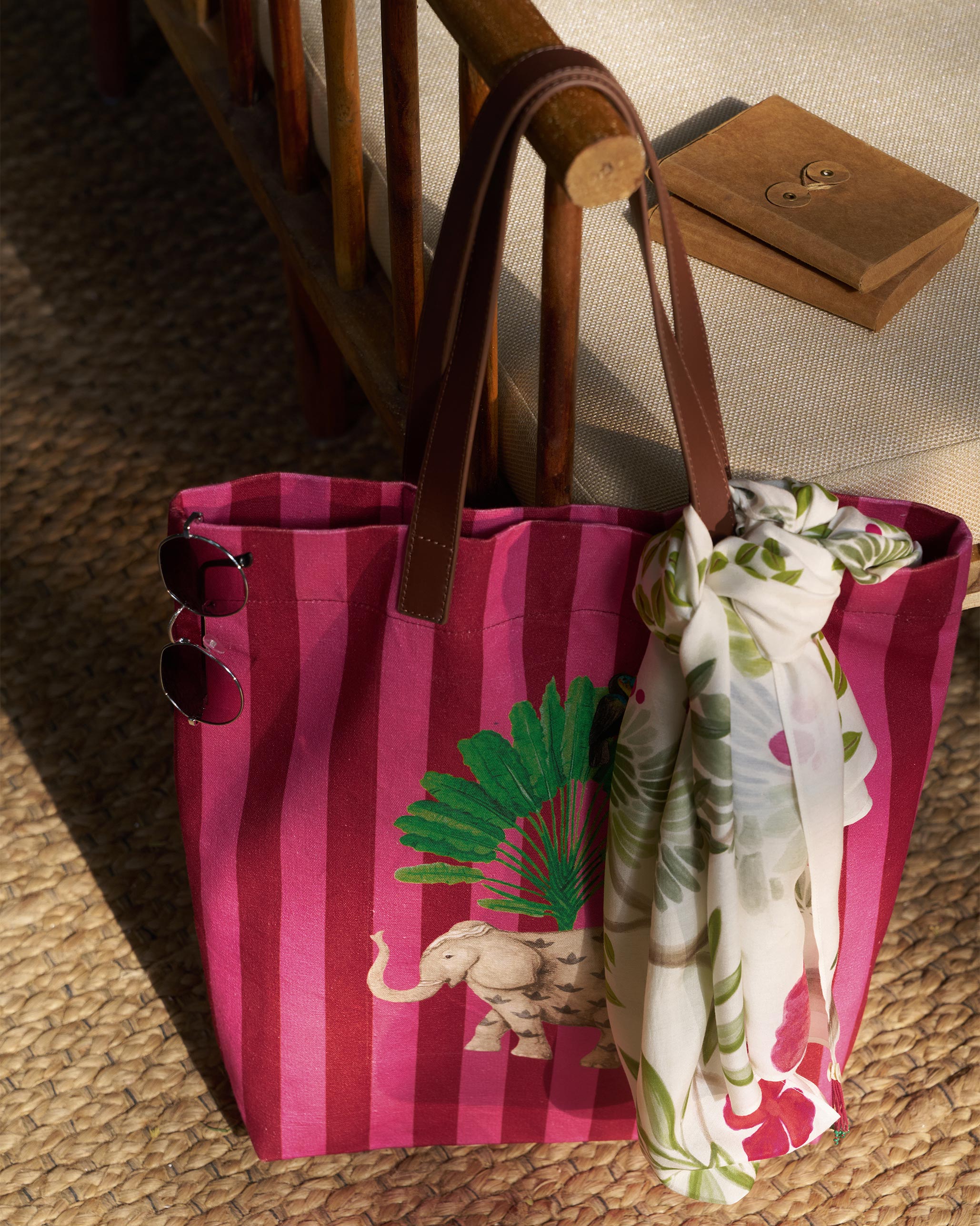 Mukayu City Tote - Red & Pink