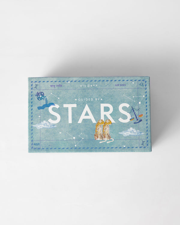 The light blue Guided by Stars gift box