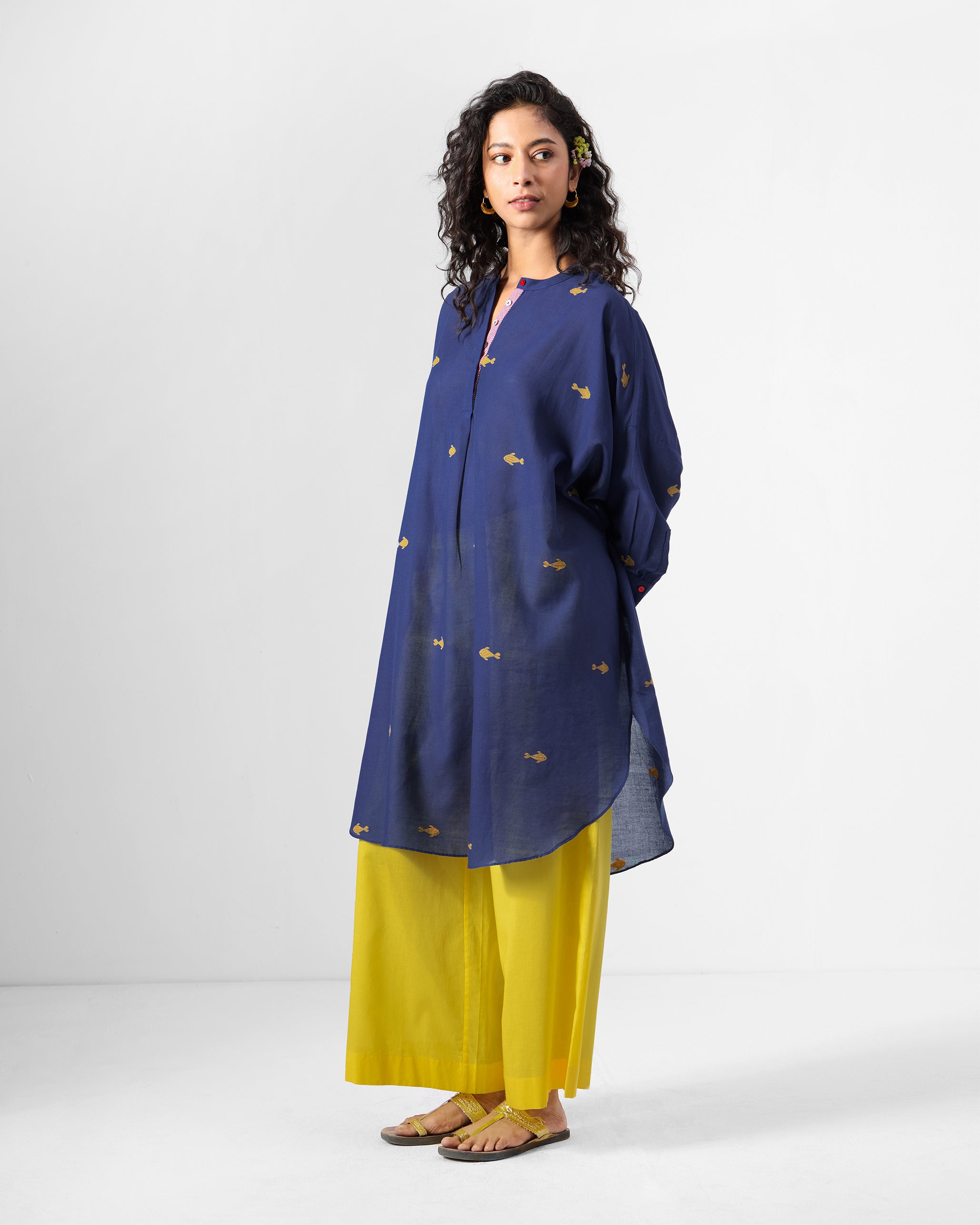 Lazy Sunday Tunic - Navy & Blue