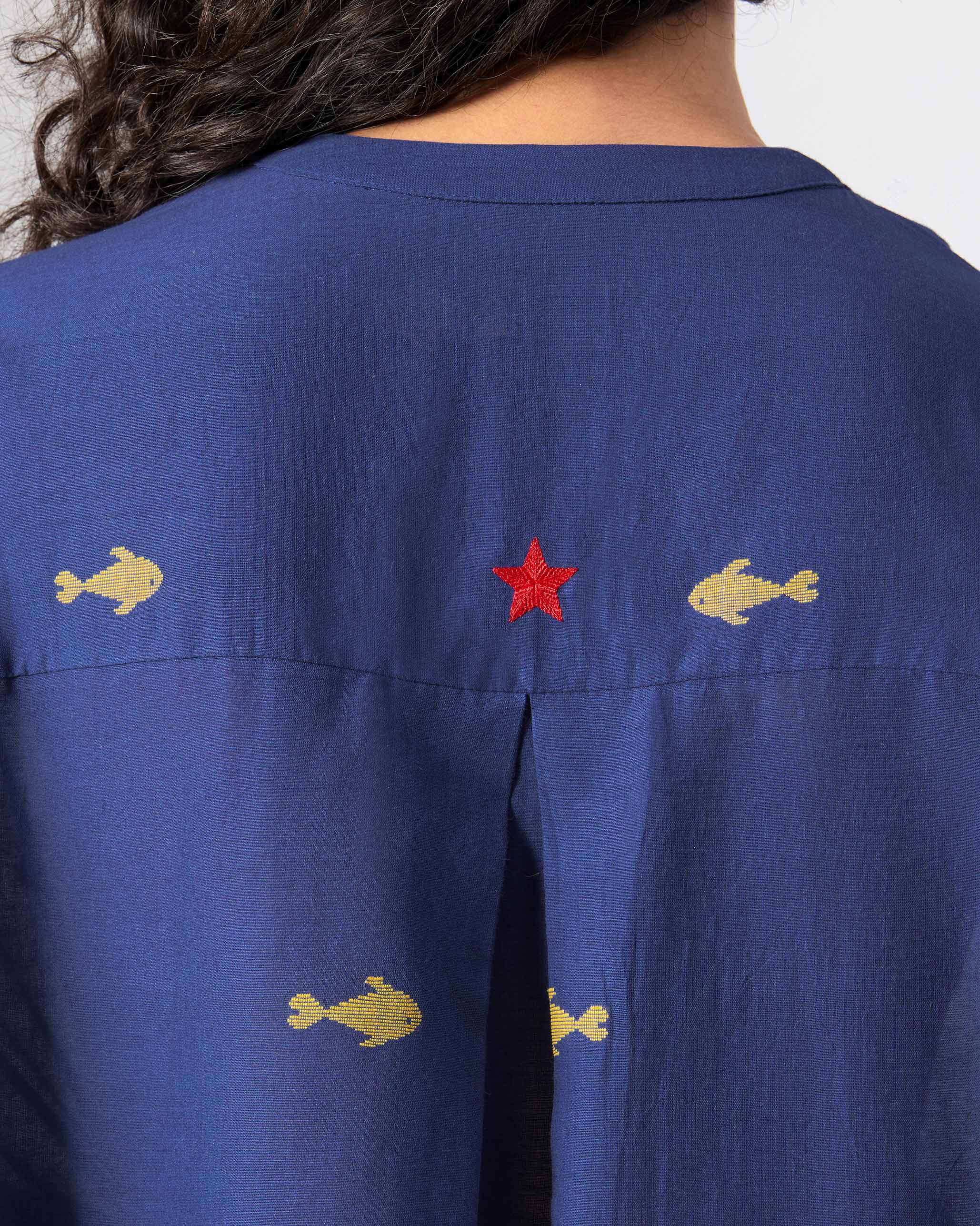 Lazy Sunday Tunic - Navy & Blue