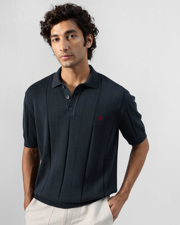 Midnight Polo T-Shirt - Cotton Knit Regular Fit