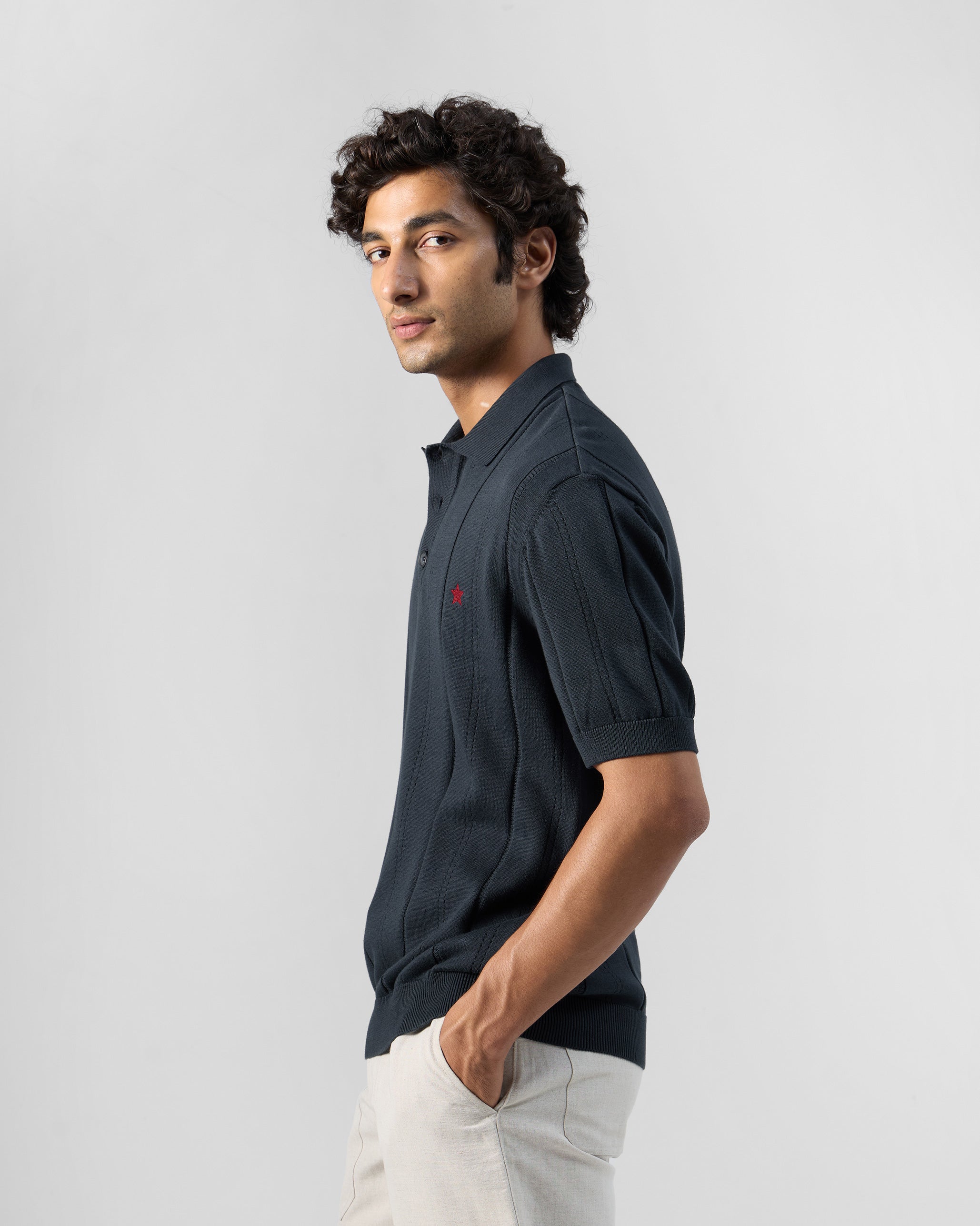 Midnight Polo T-Shirt - Cotton Knit Regular Fit