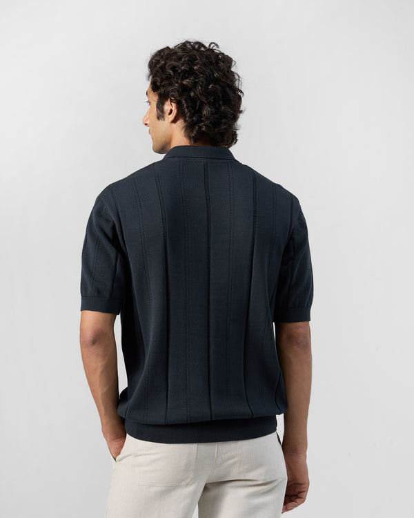 Midnight Polo T-Shirt - Cotton Knit Regular Fit