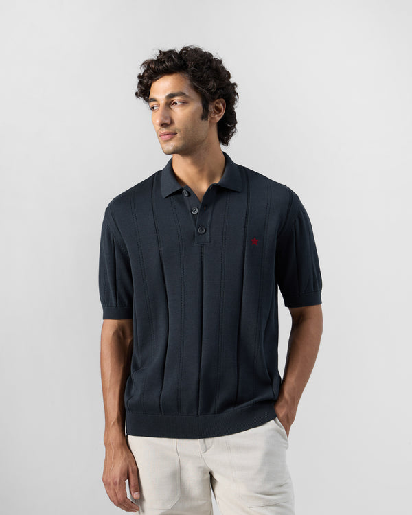 Midnight Polo T-Shirt - Cotton Knit Regular Fit