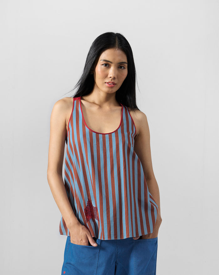 Ukiyo Racerback Top - 100% Cotton Regular Fit