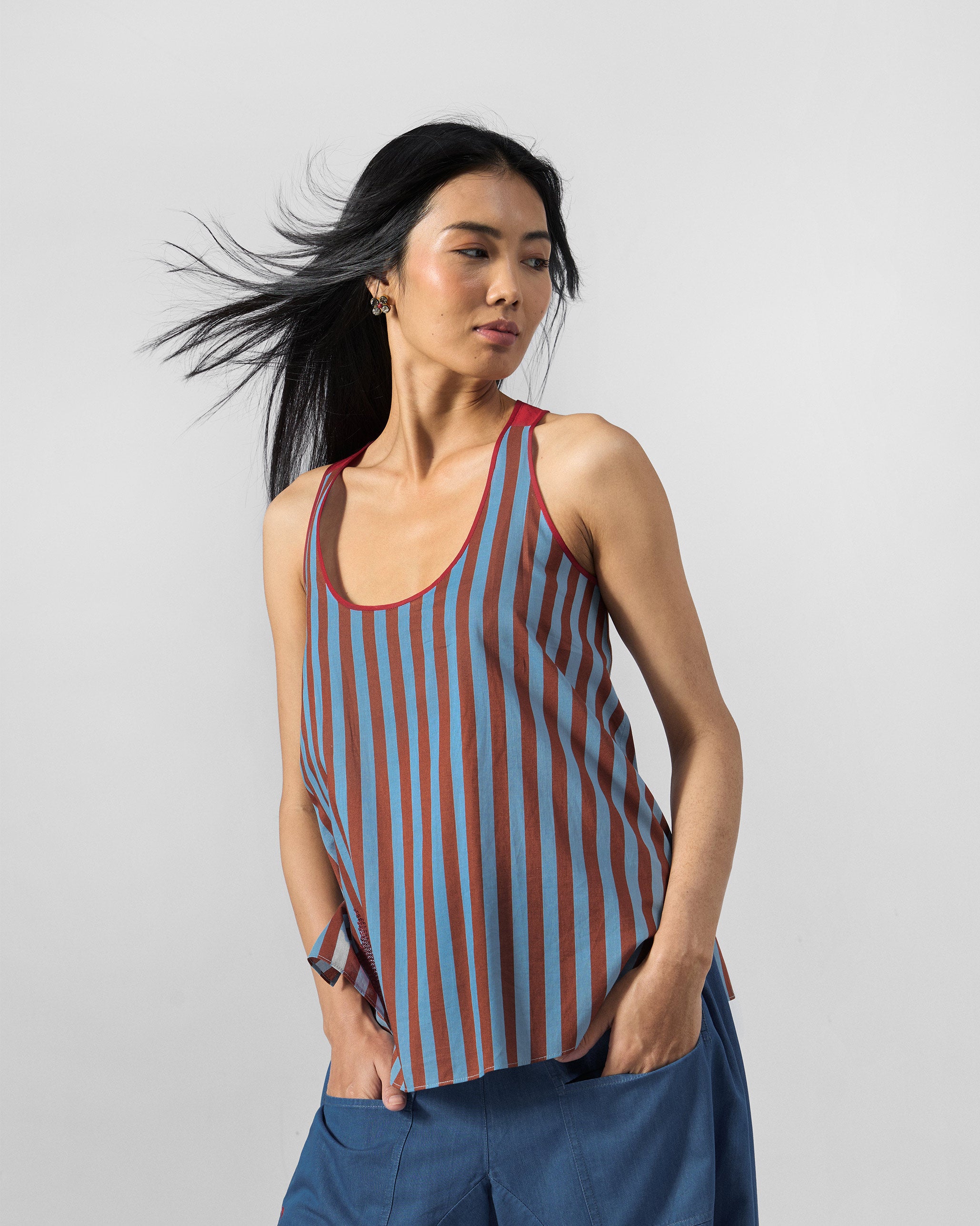 Ukiyo Racerback Top - 100% Cotton Regular Fit