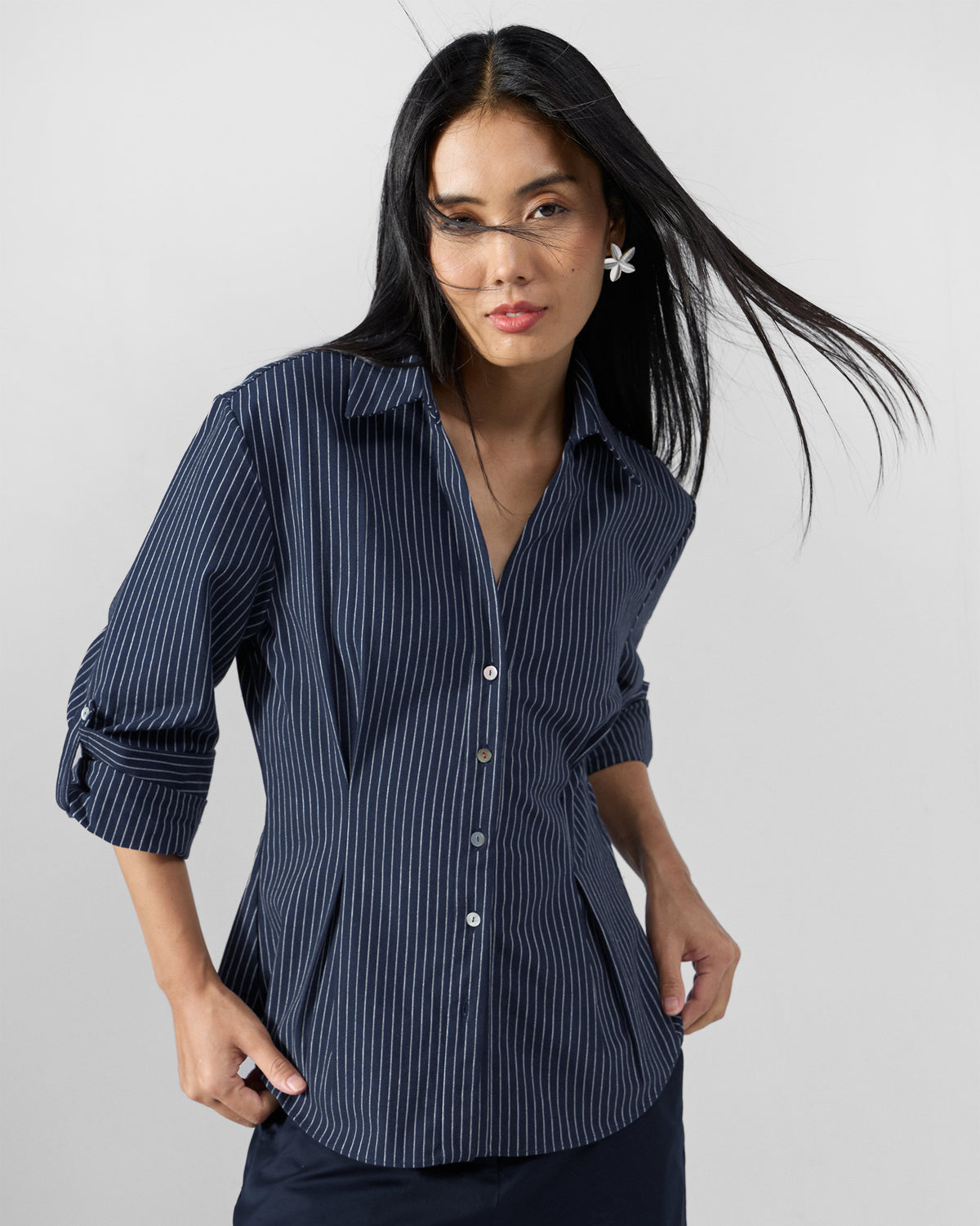 Kalo Shirt- 100% Cotton Denim Fitted