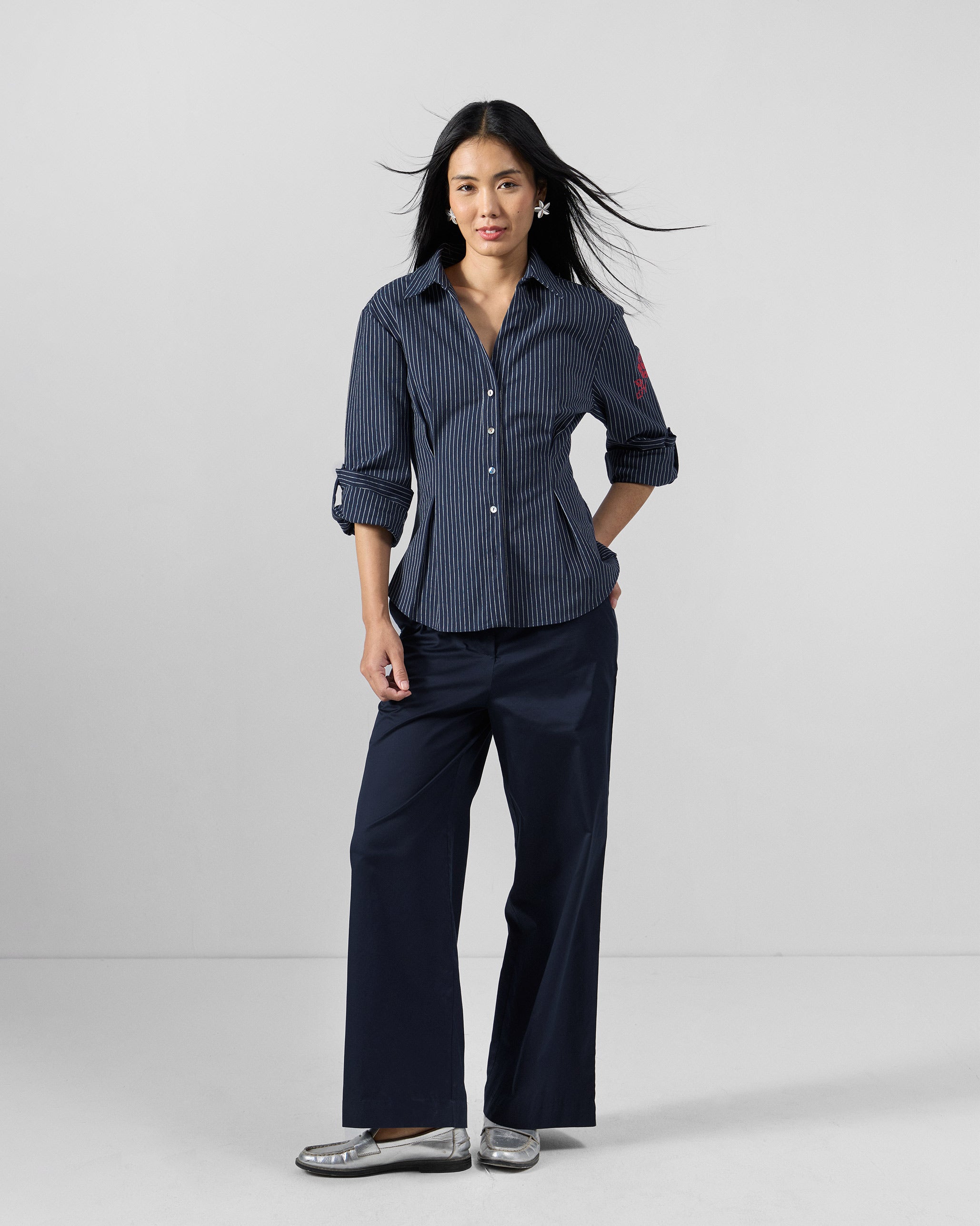 Kalo Shirt- 100% Cotton Denim Fitted
