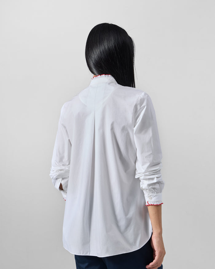 Sora Ruffle Shirt - 100% Cotton Regular Fit