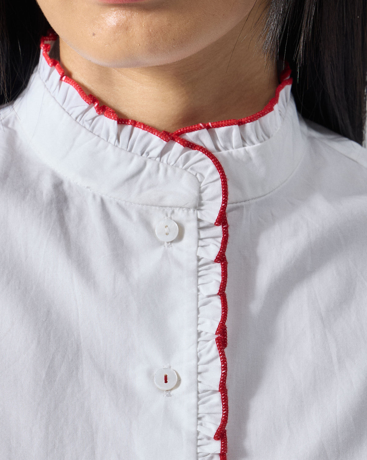 Sora Ruffle Shirt - 100% Cotton Regular Fit