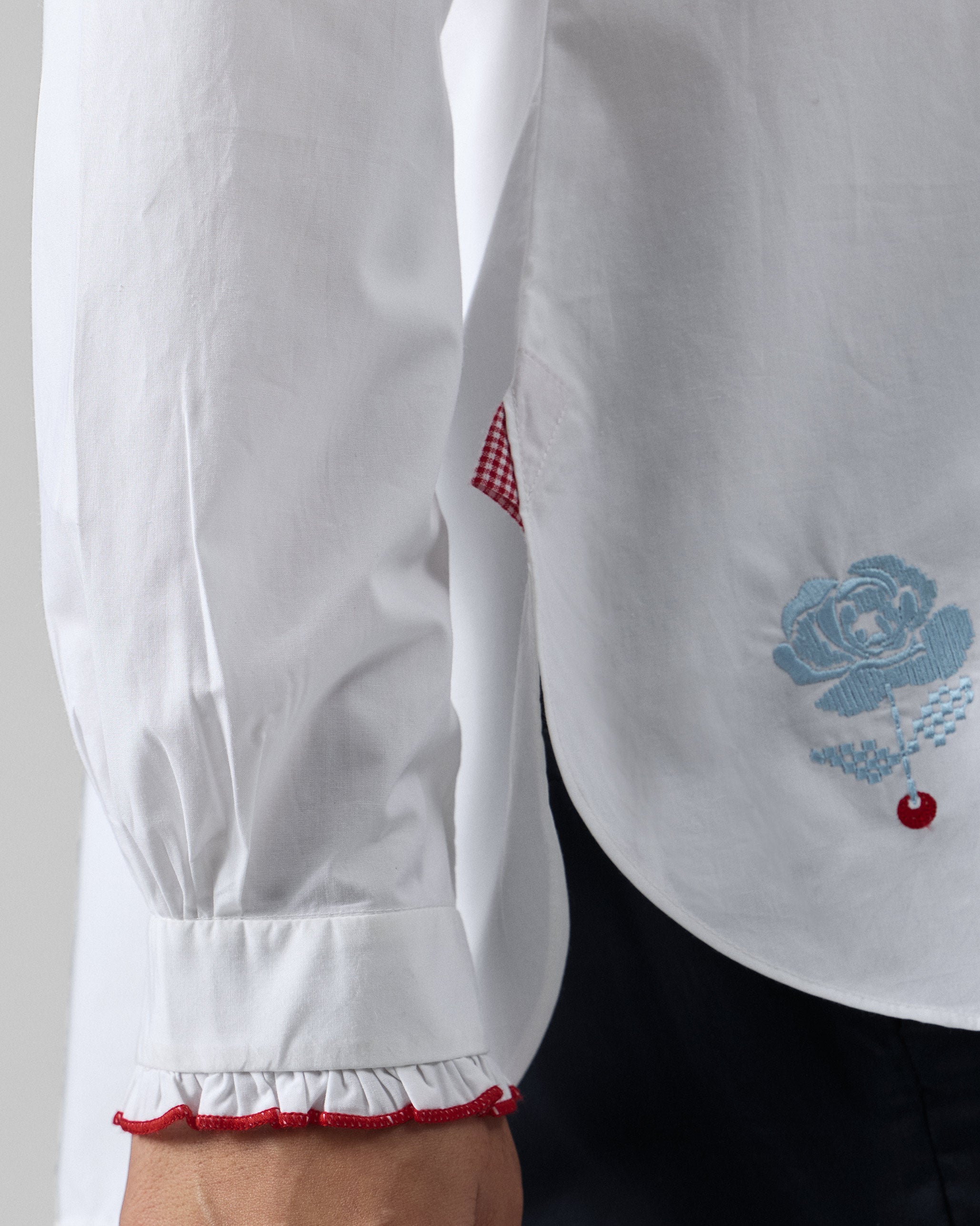 Sora Ruffle Shirt - 100% Cotton Regular Fit