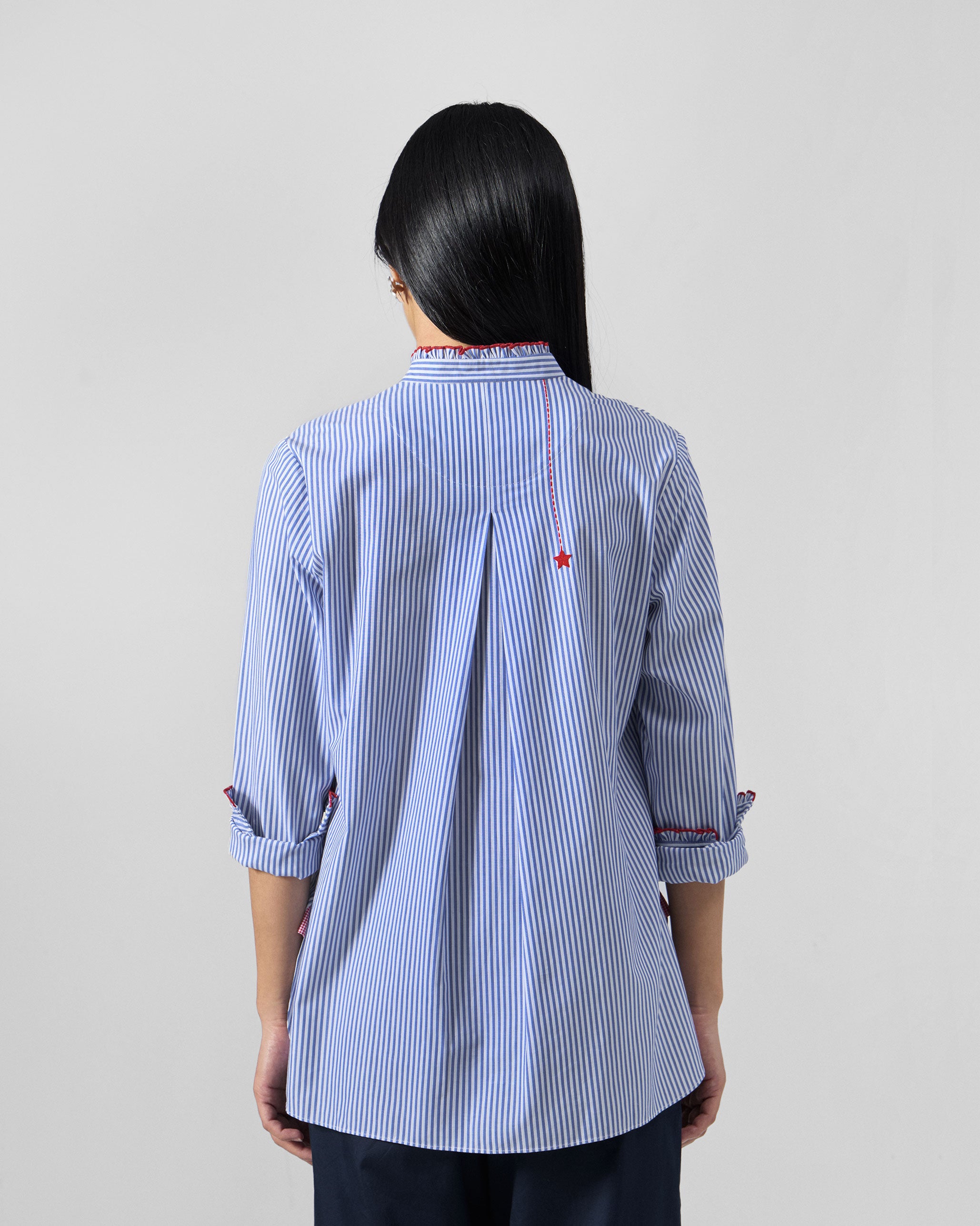 Sora Ruffle Shirt - 100% Cotton Regular Fit