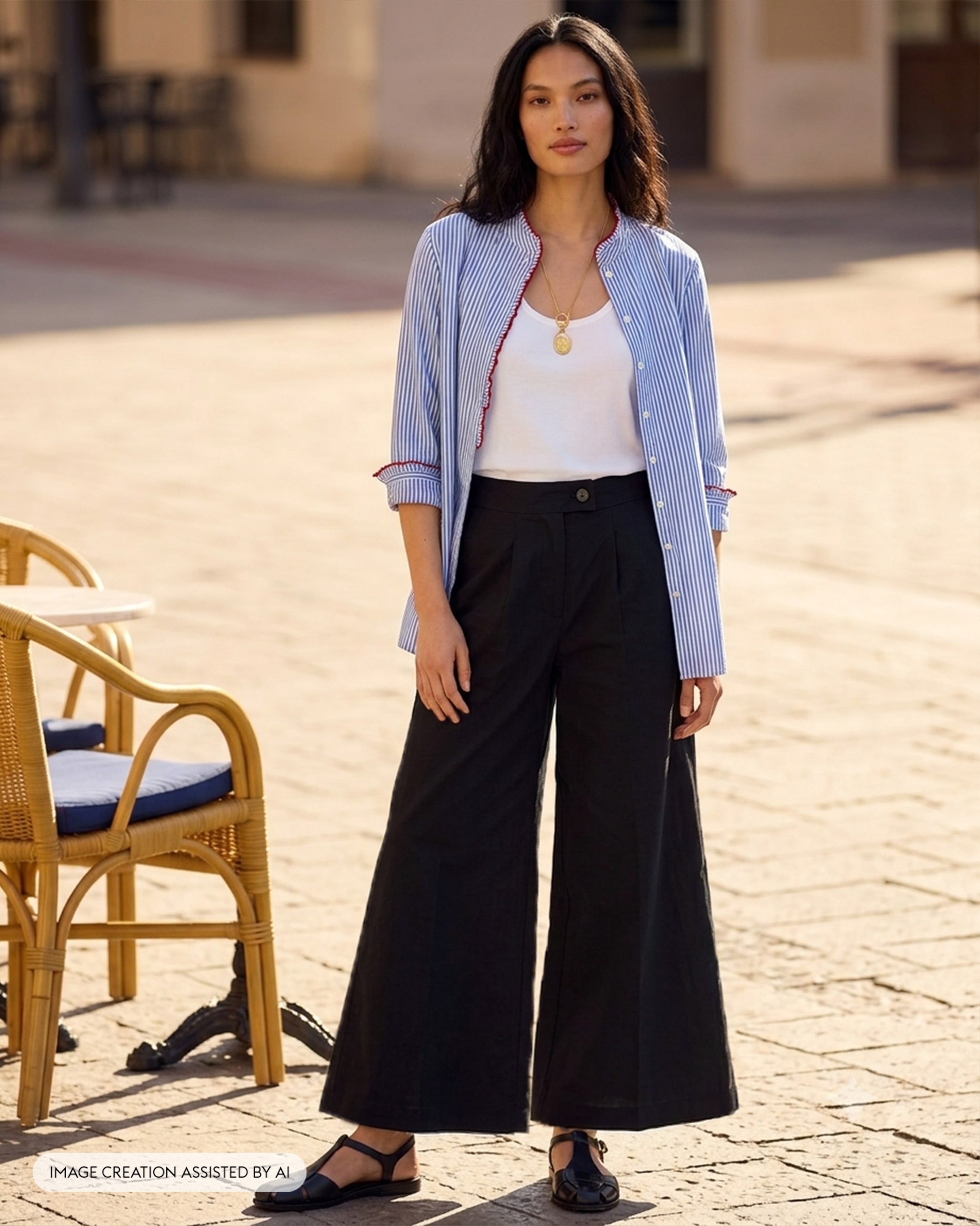 Sora Ruffle Shirt - 100% Cotton Regular Fit