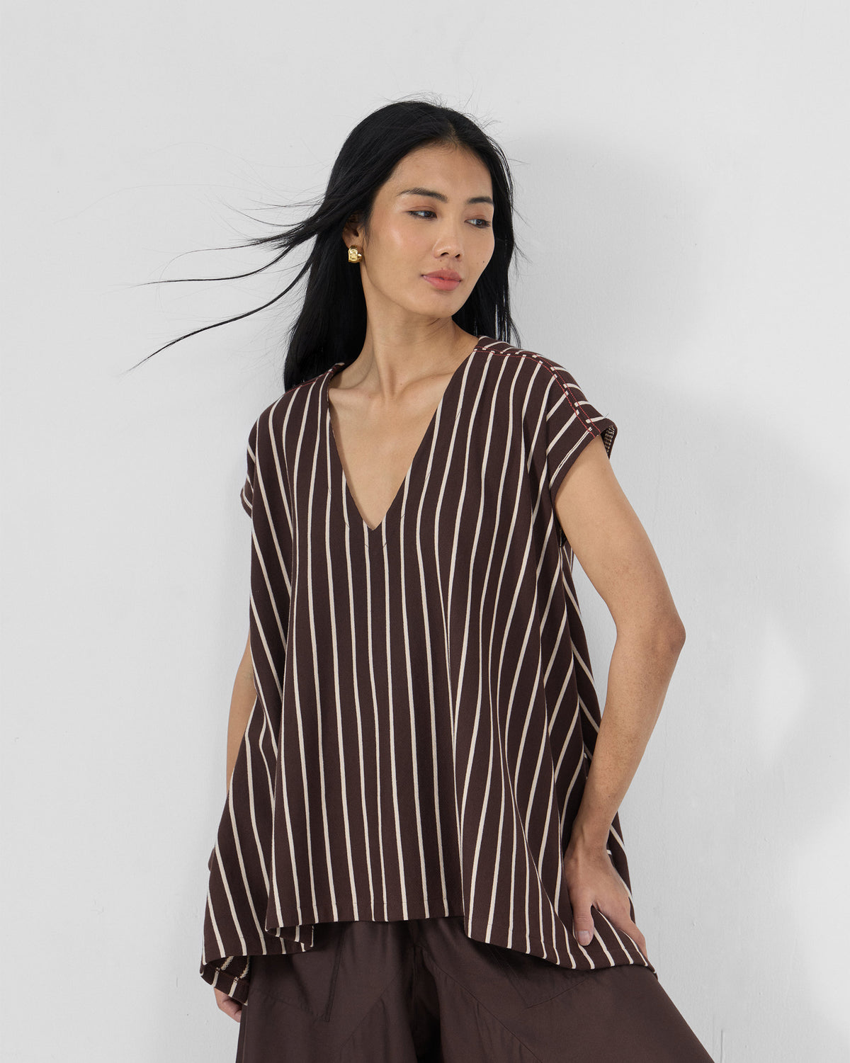 Nera Kaftan Top - Cotton French Terry Loose Fit