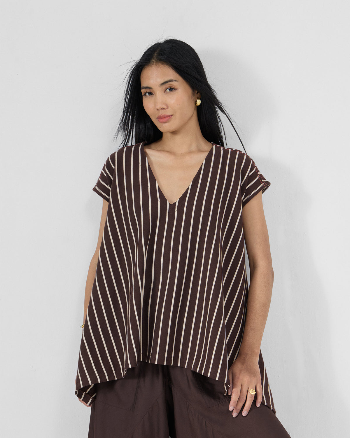 Nera Kaftan Top - Cotton French Terry Loose Fit