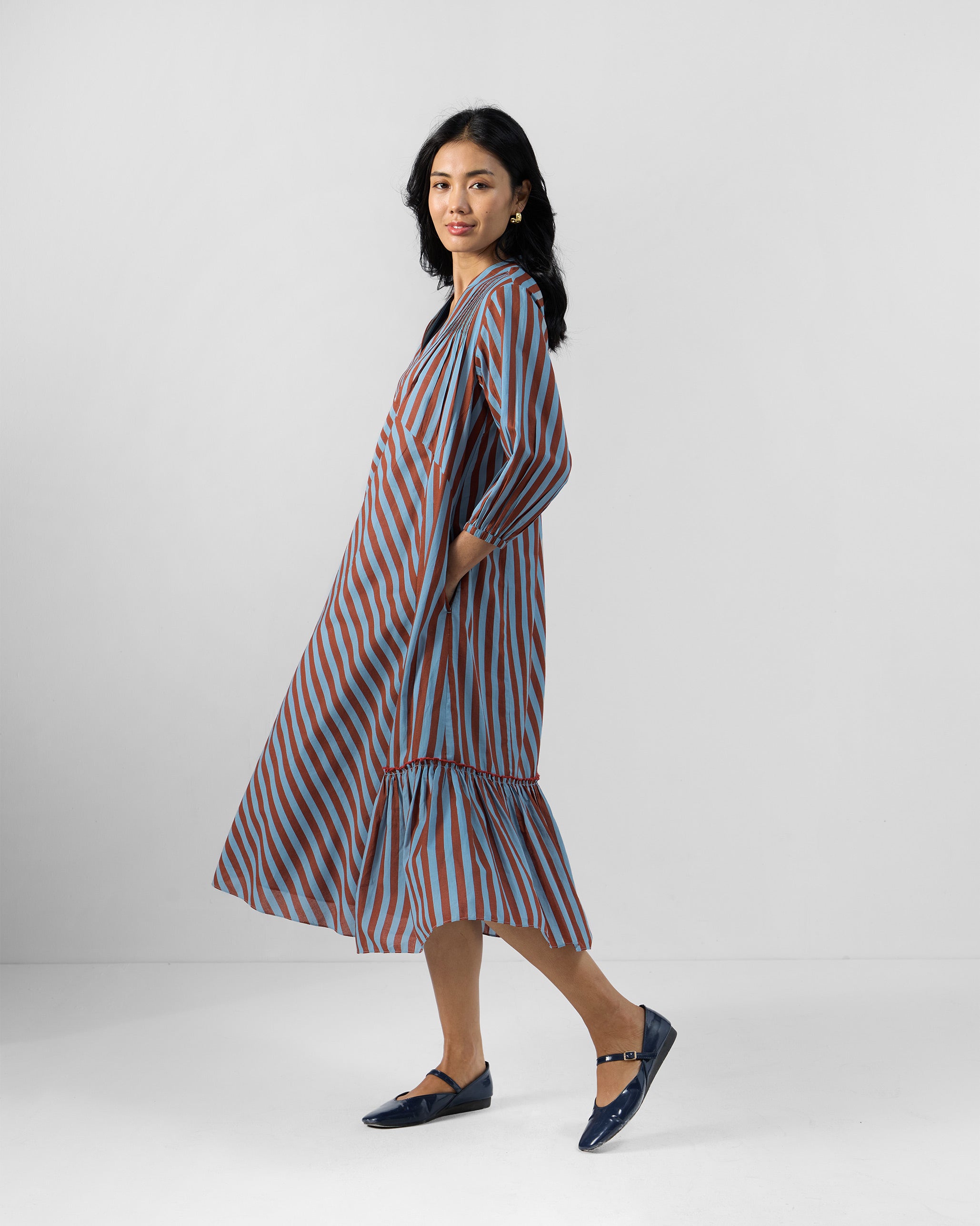 Summer Tea Dress - 100% Cotton Flared Fit