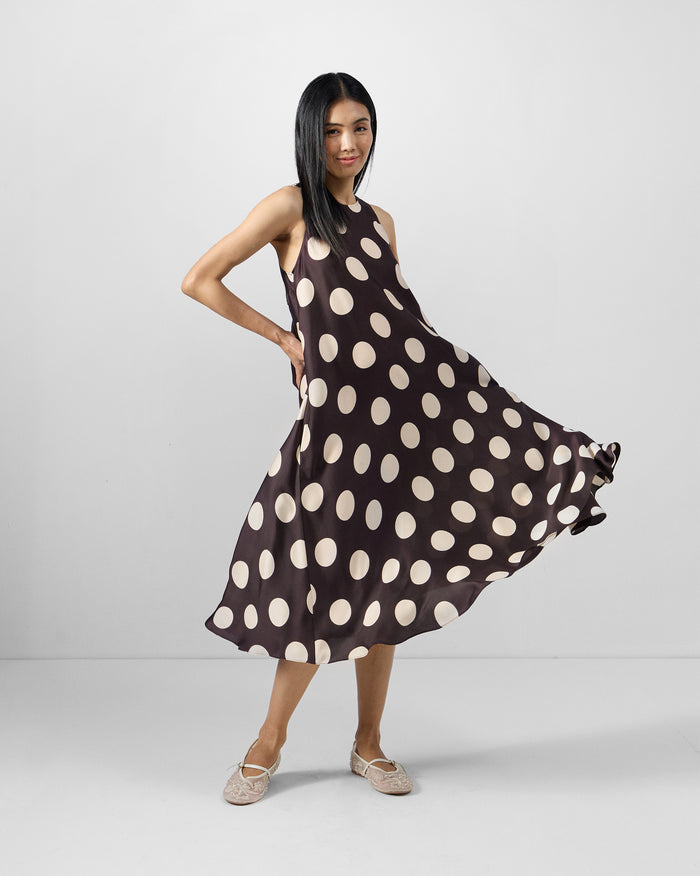 Kinaar Dress - Satin Blend Flared Fit