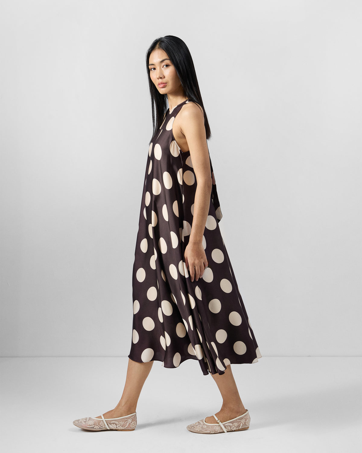 Kinaar Dress - Satin Blend Flared Fit