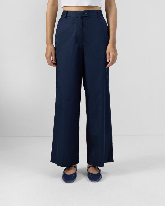 Vita Pants - Cotton Satin Regular Fit