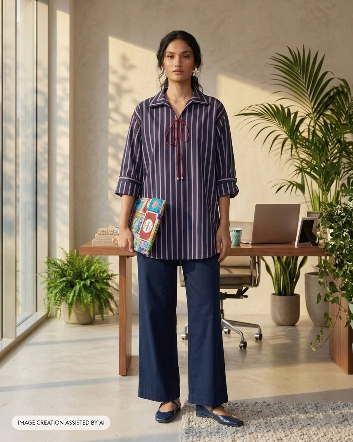 Vita Pants - Cotton Satin Regular Fit