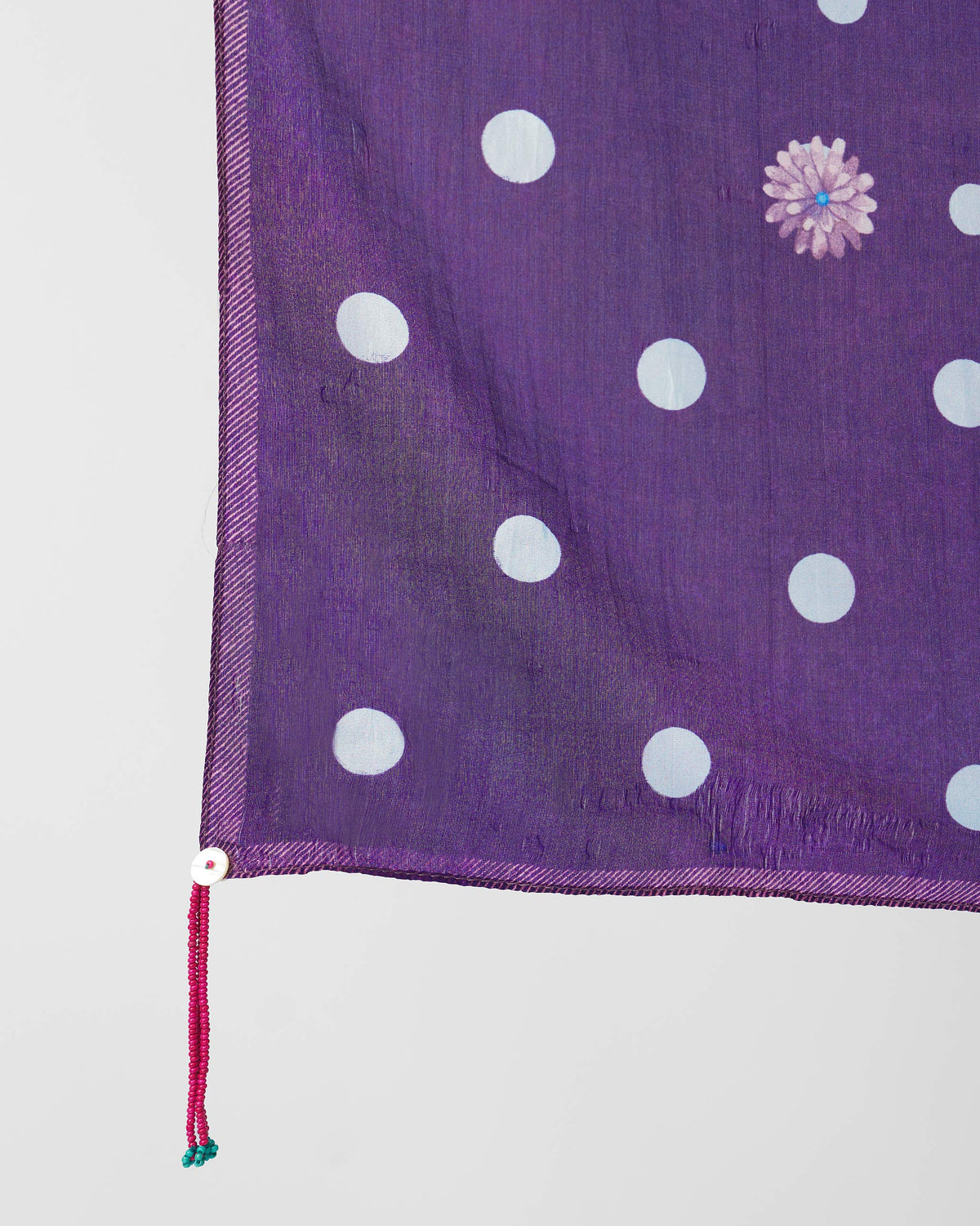 Polka Blooms Scarf - Purple