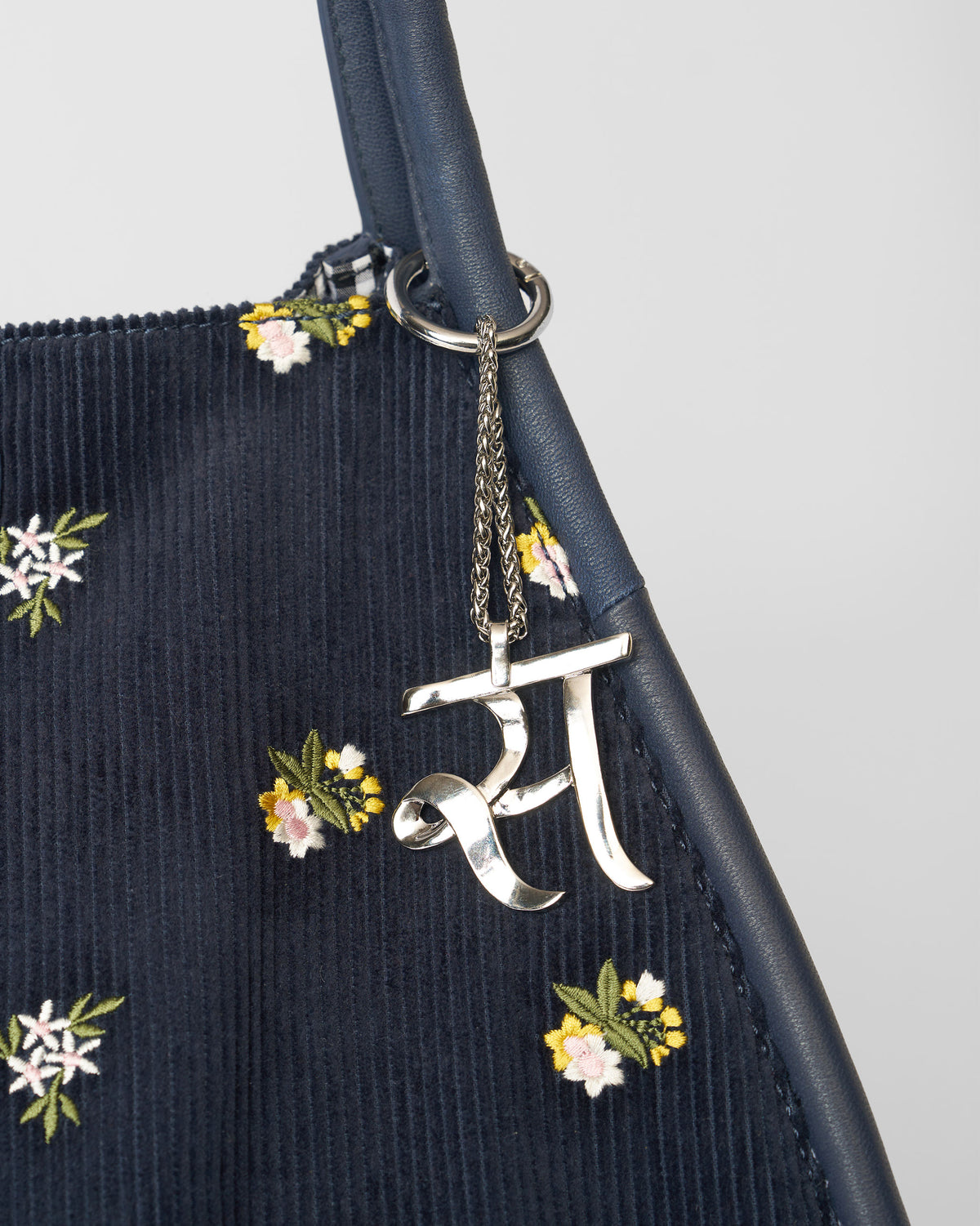 Alphabet- S- Bag Charm - Silver