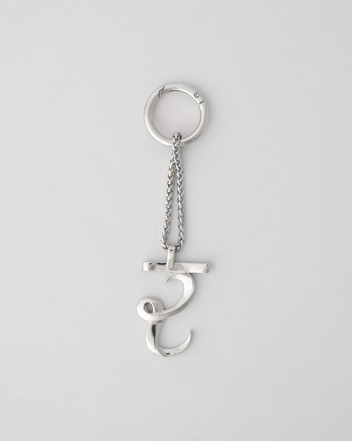 Alphabet- R- Bag Charm - Silver