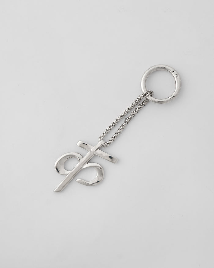 Alphabet- K- Bag Charm - Silver