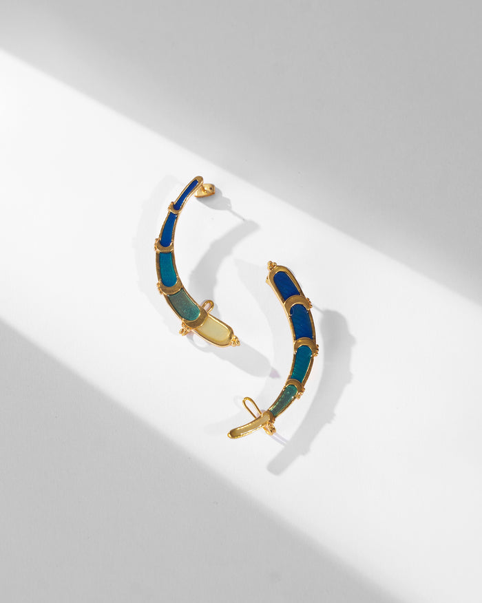 Rising Moon Earrings - Gold