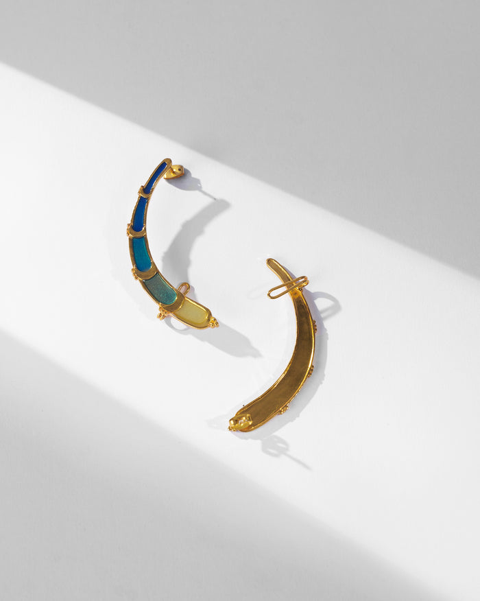 Rising Moon Earrings - Gold