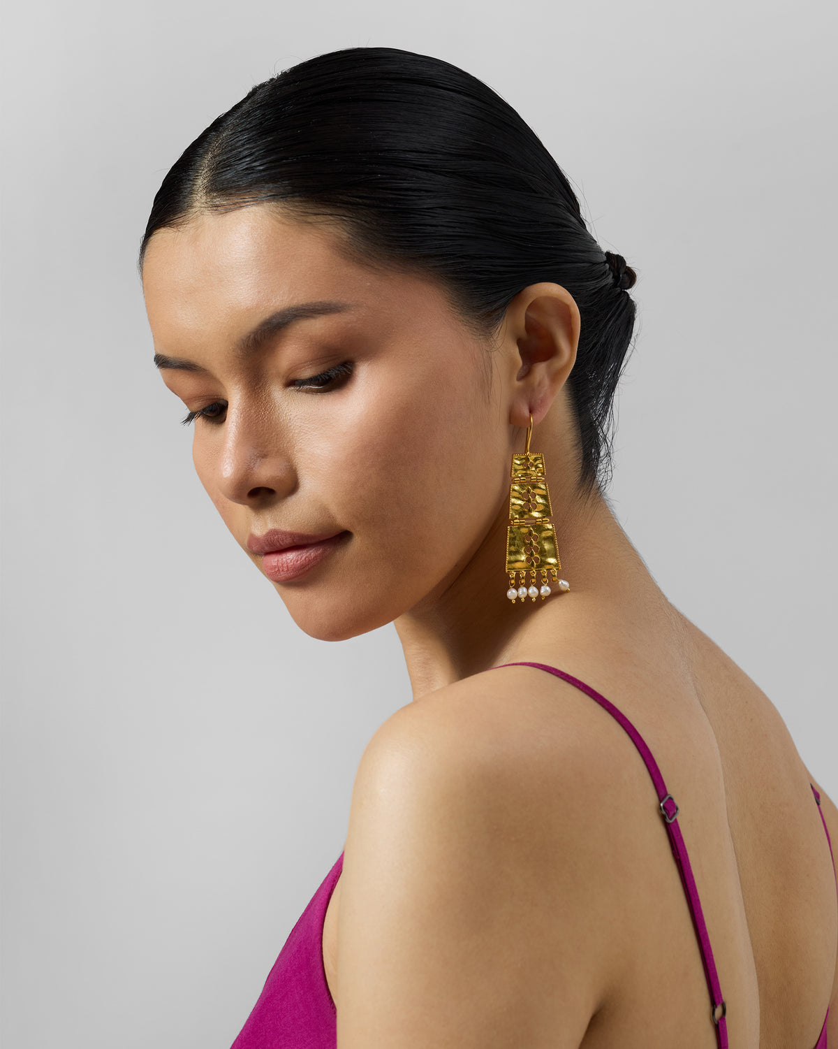 Column Earrings - Gold