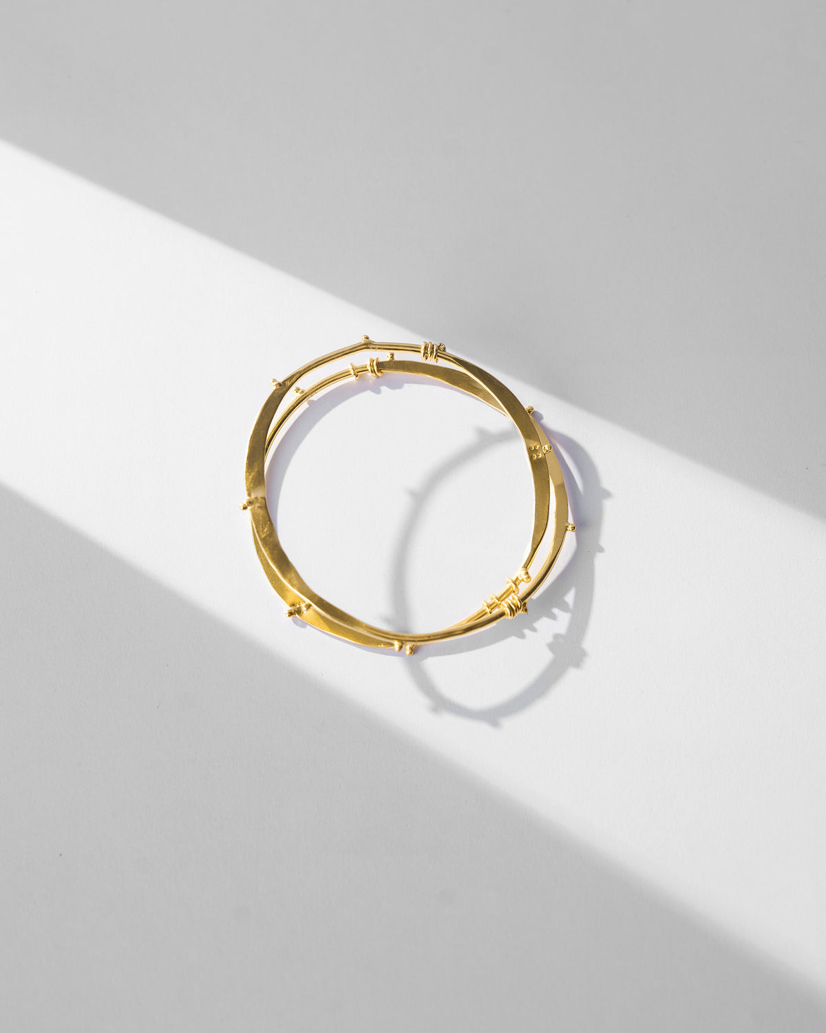 Double Loop Bangle - Gold
