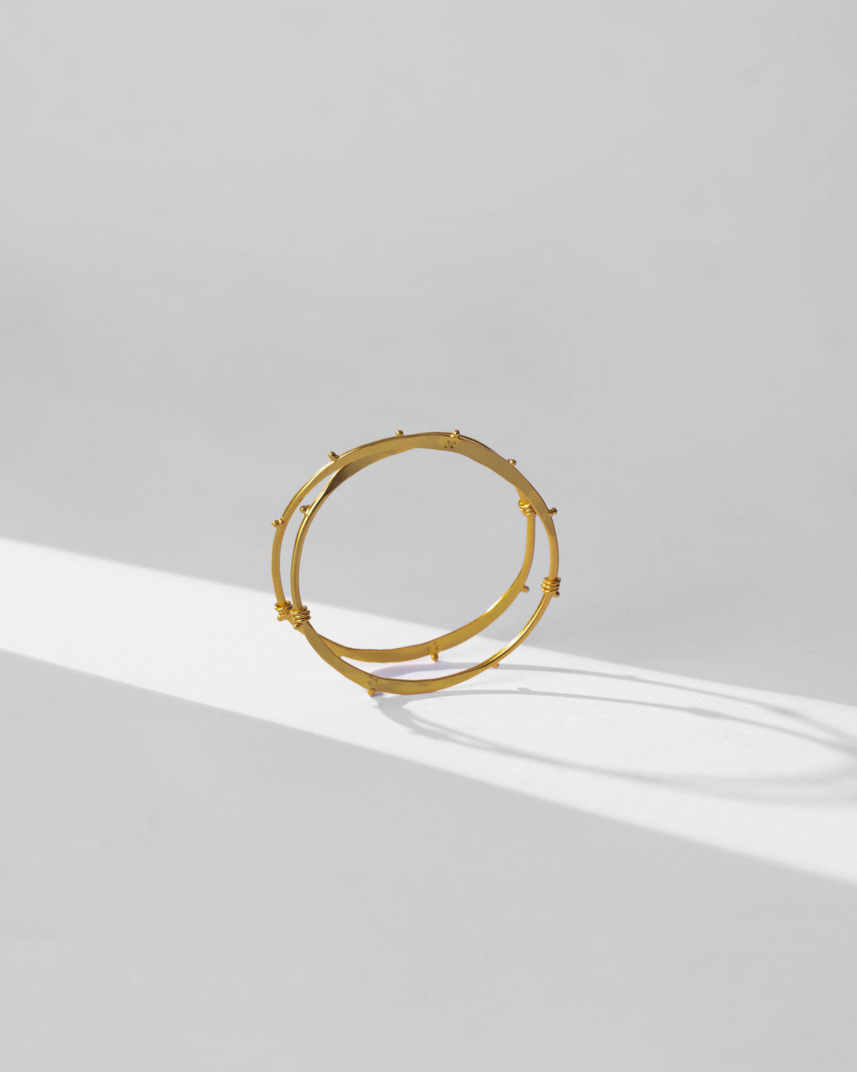 Double Loop Bangle - Gold